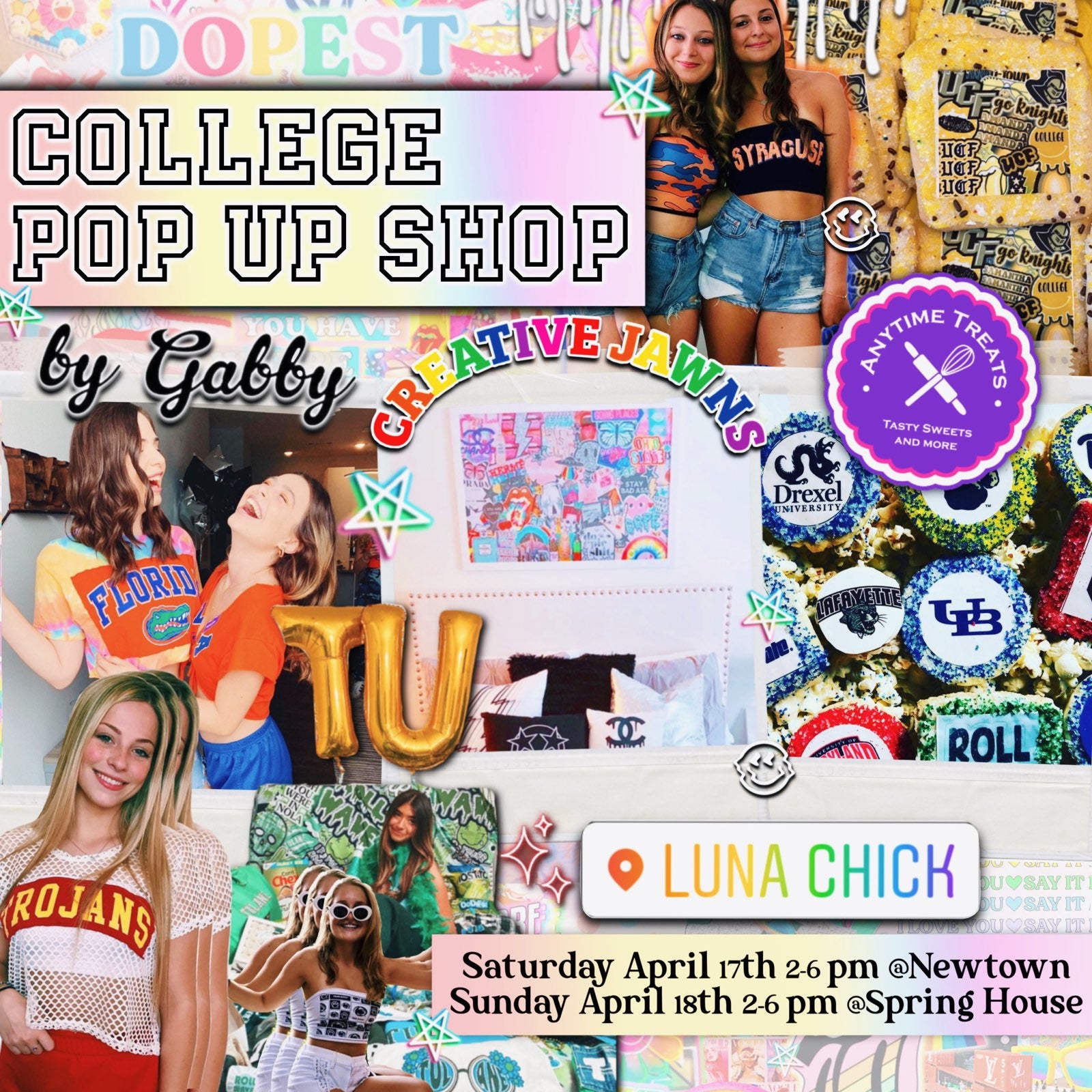 College Pop Up Shops