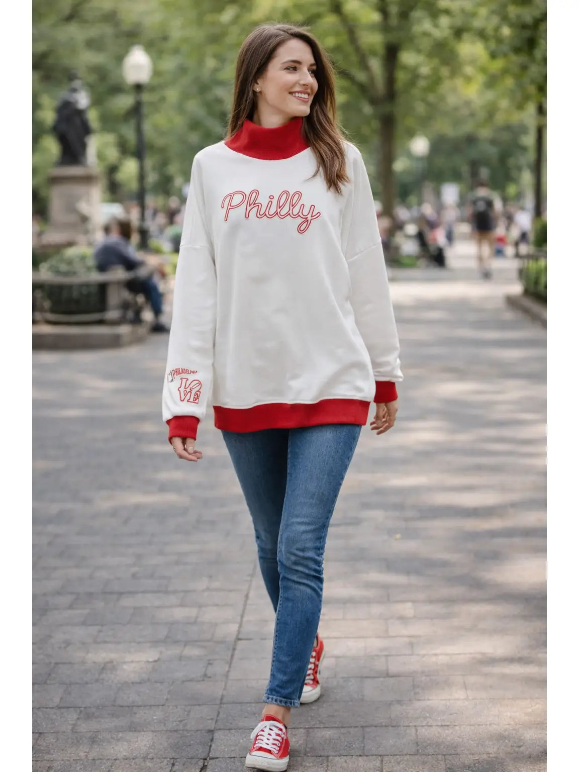 Philly Two-Tone Mockneck Sweatshirt