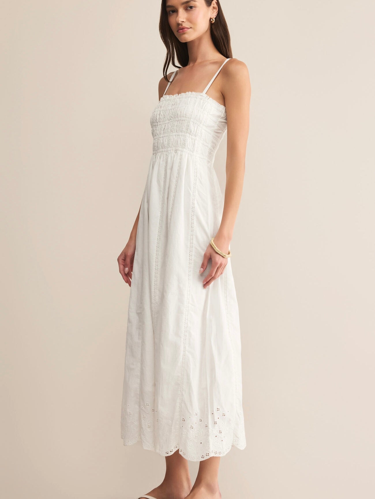 DANI EMBROIDERED MIDI DRESS