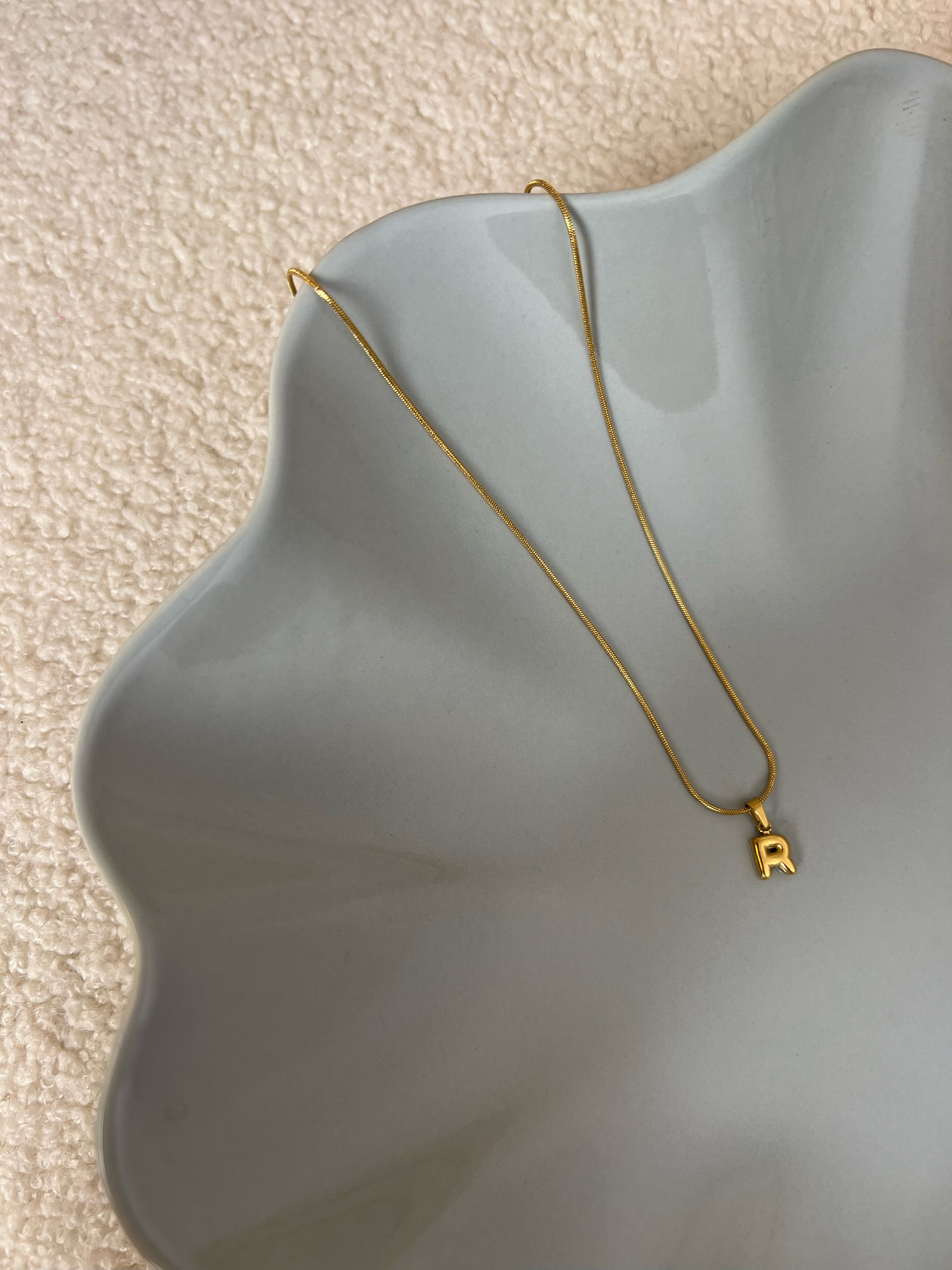 Puffy Initial Necklace