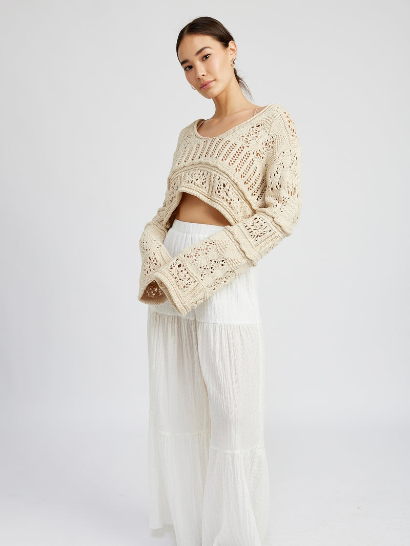 Crop Crochet Sweater