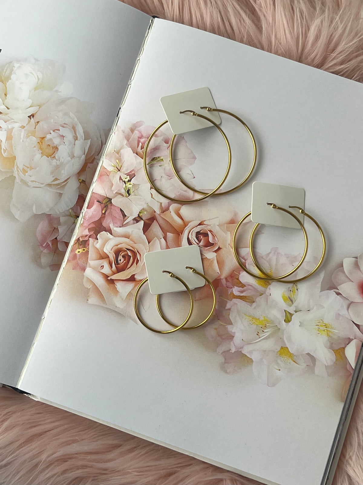 The Valentina Thin Small Waterproof Hoops -1.5"