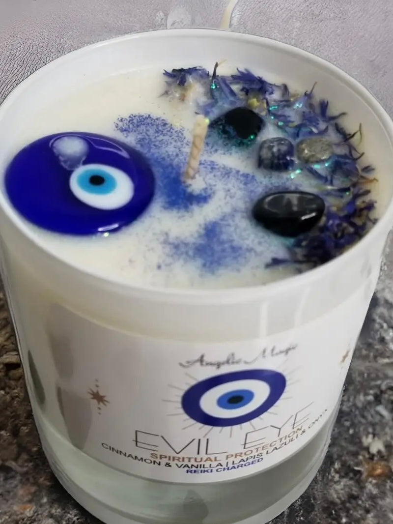 Evil Eye Soy Lapis Lazuli-Onyx Candle