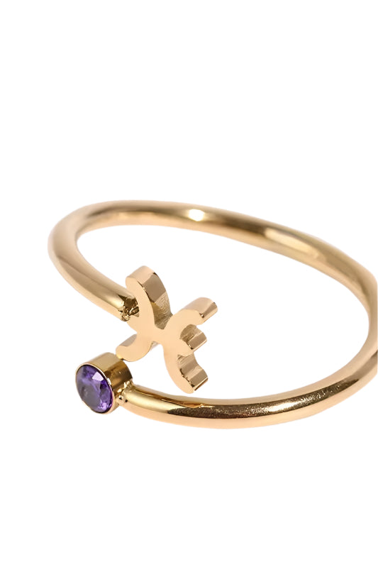 Zodiac Sign Stainless Steel Ring