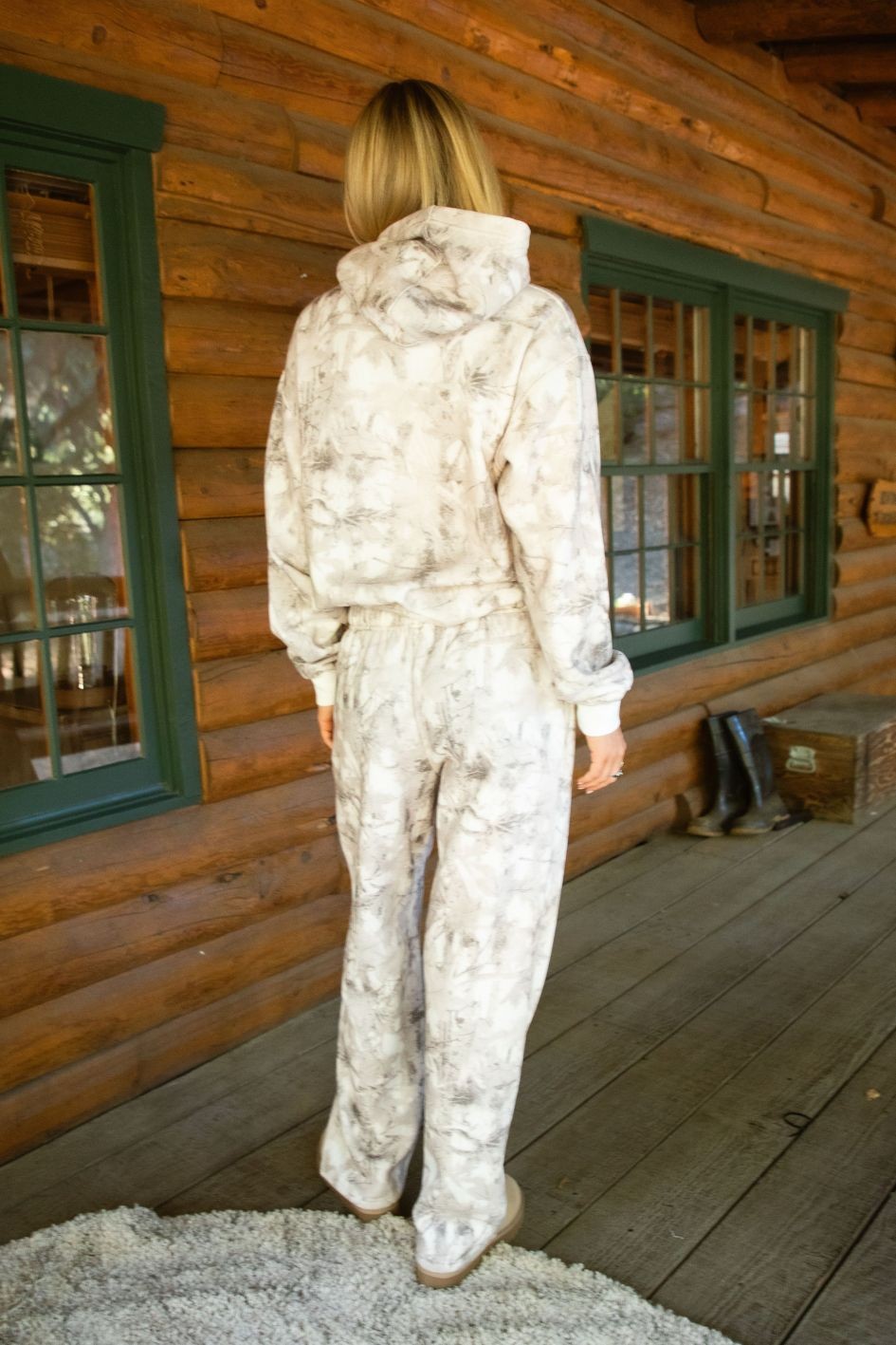 So Comfy Woodsy Camo Wide leg Sweatpants