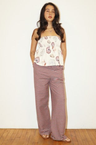 The Dylan Lavender Stripe Knit Wide Leg Pant