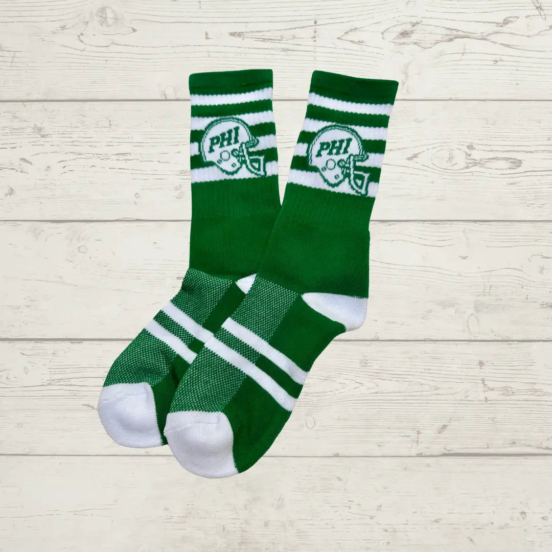 Philadelphia Eagles Helmet Socks-Green