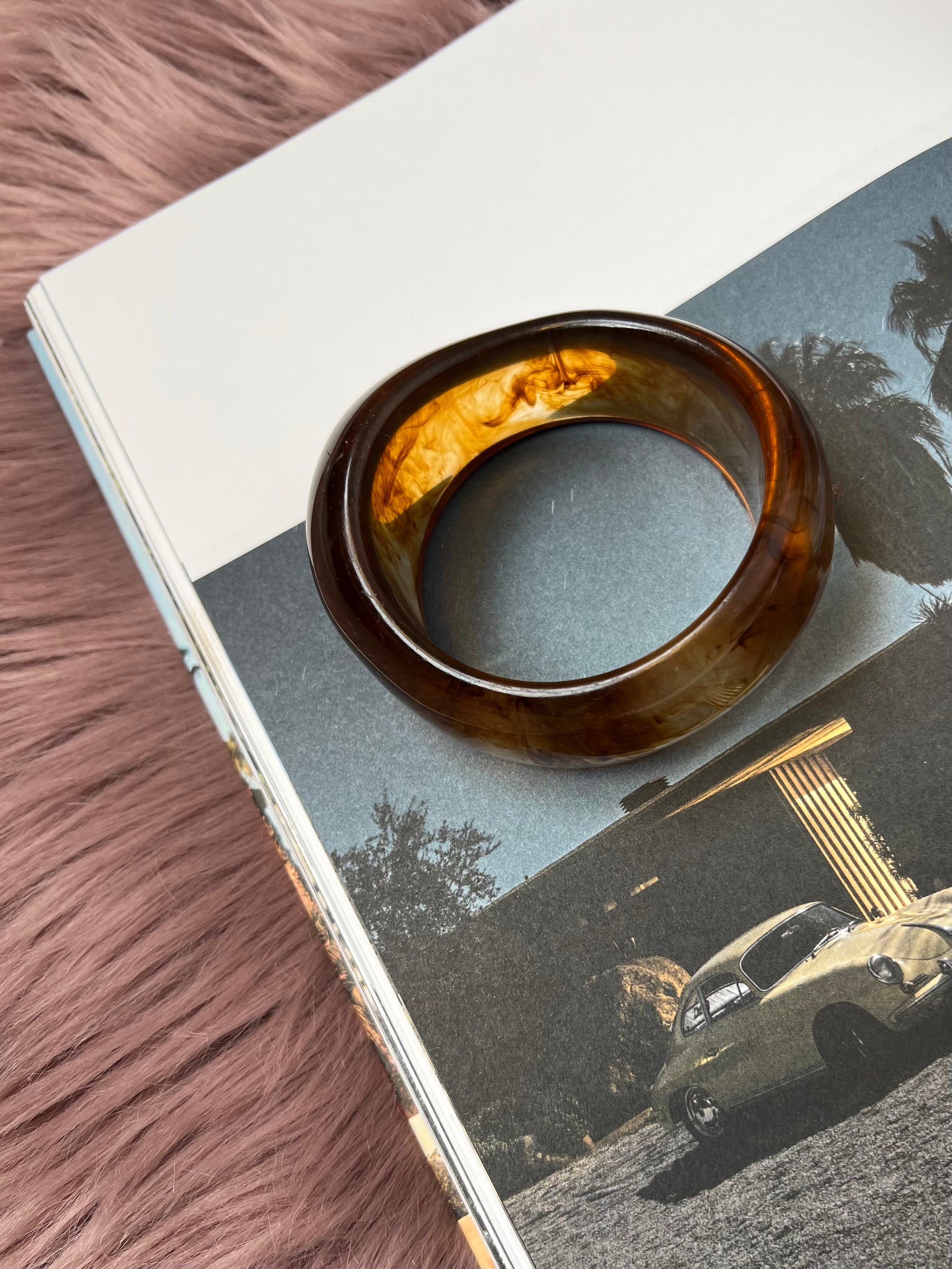 Aurora Tortoise Acrylic Bangle