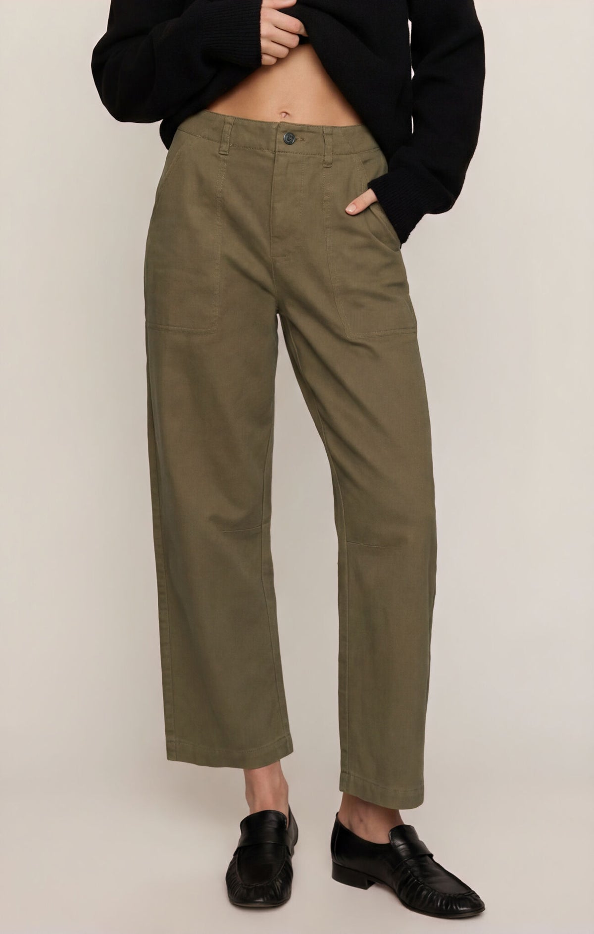 Z Supply Colman Bowed Utility Pant | High Rise Utility Barrel Leg Pants