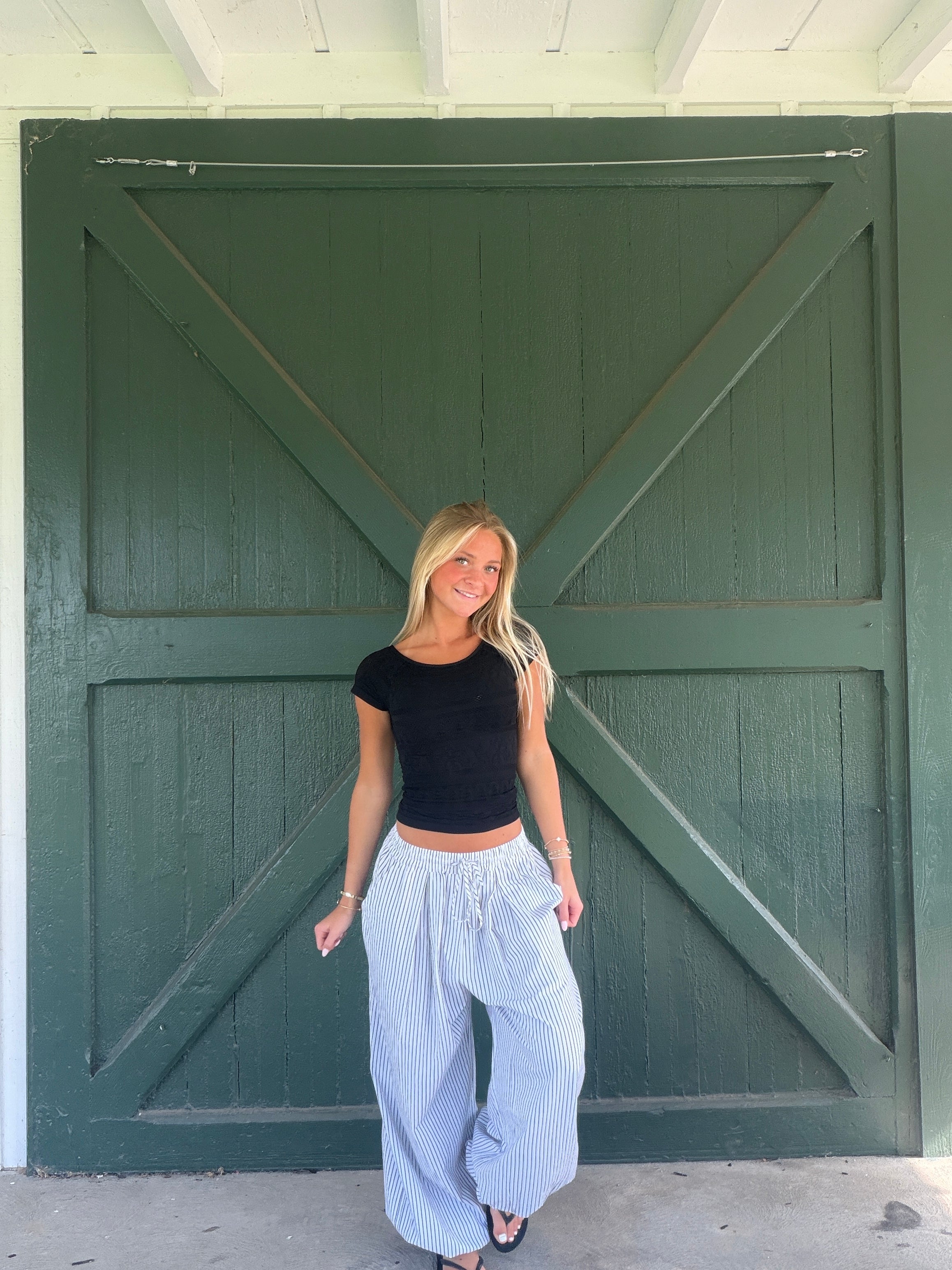 Avery Striped Balloon Pant
