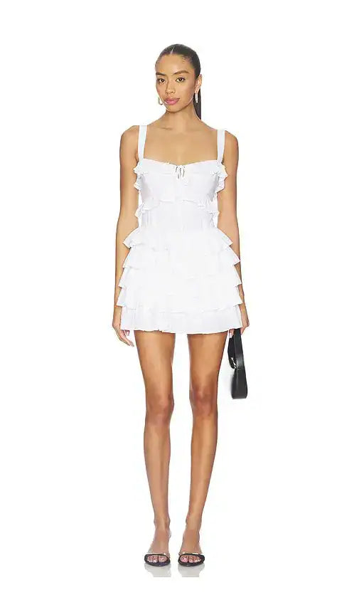 Show Me Your Mumu Lucia White Voile Romper