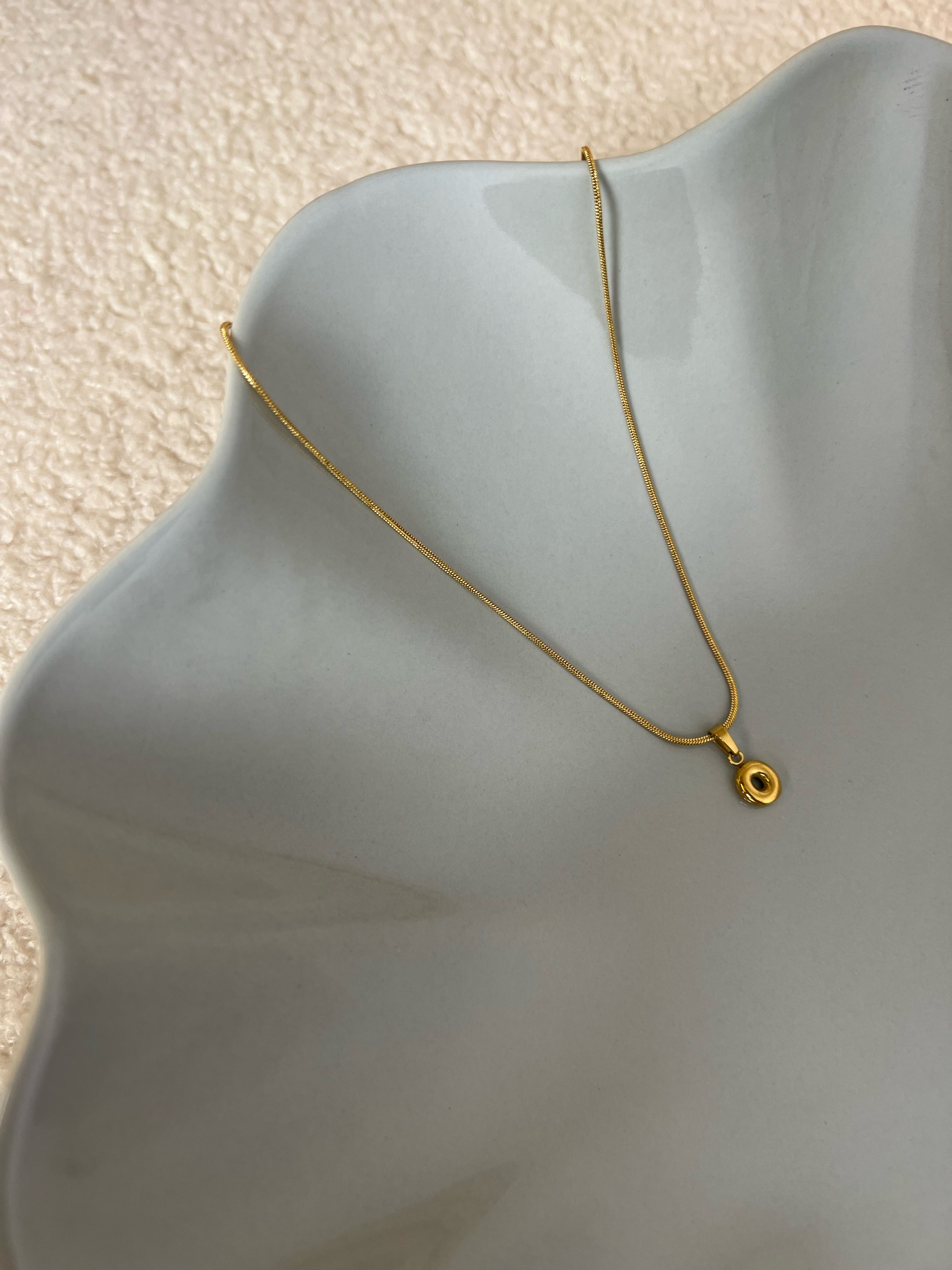 Puffy Initial Necklace