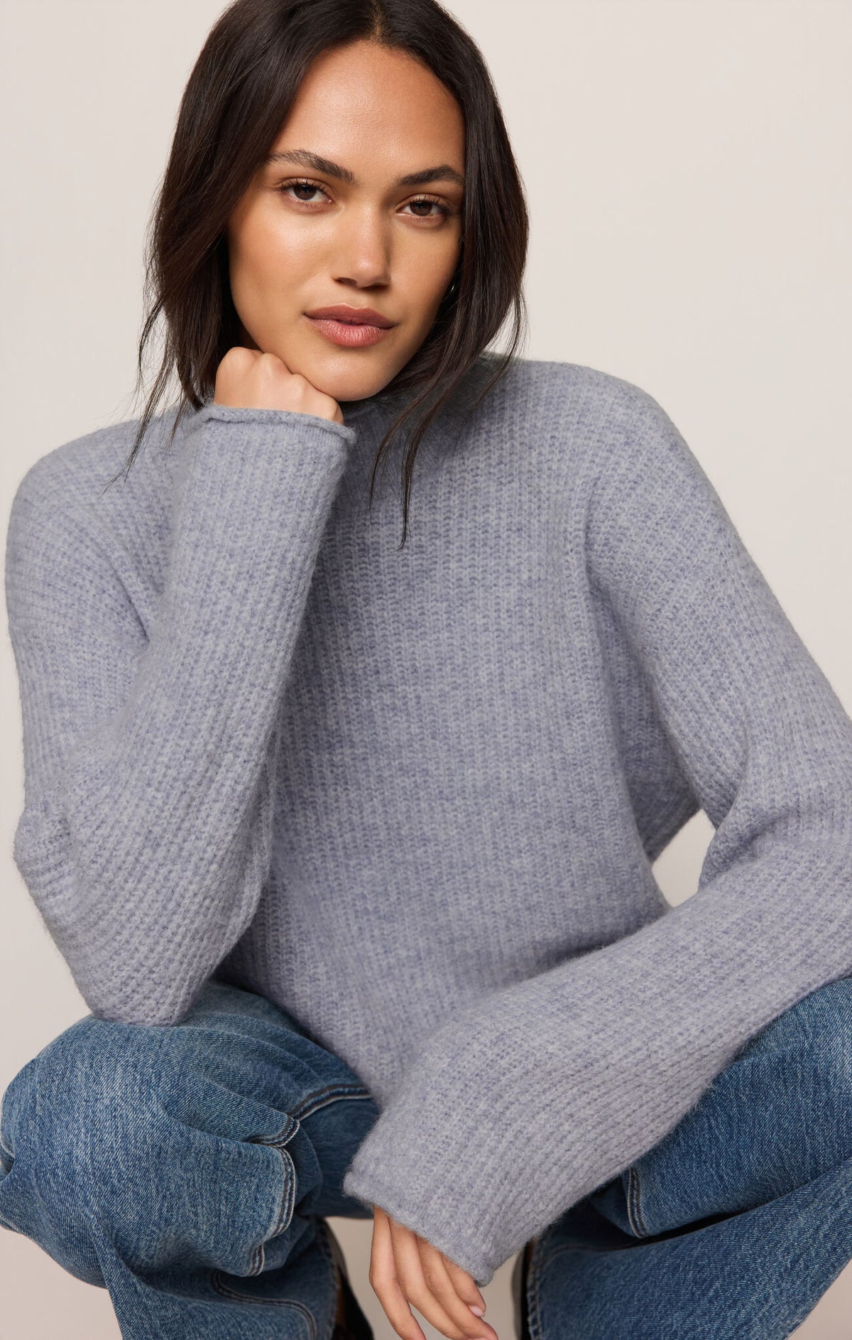 Z Supply Warm Wishes Sweater | Soft Turtleneck Fuzzy Knit Pullover