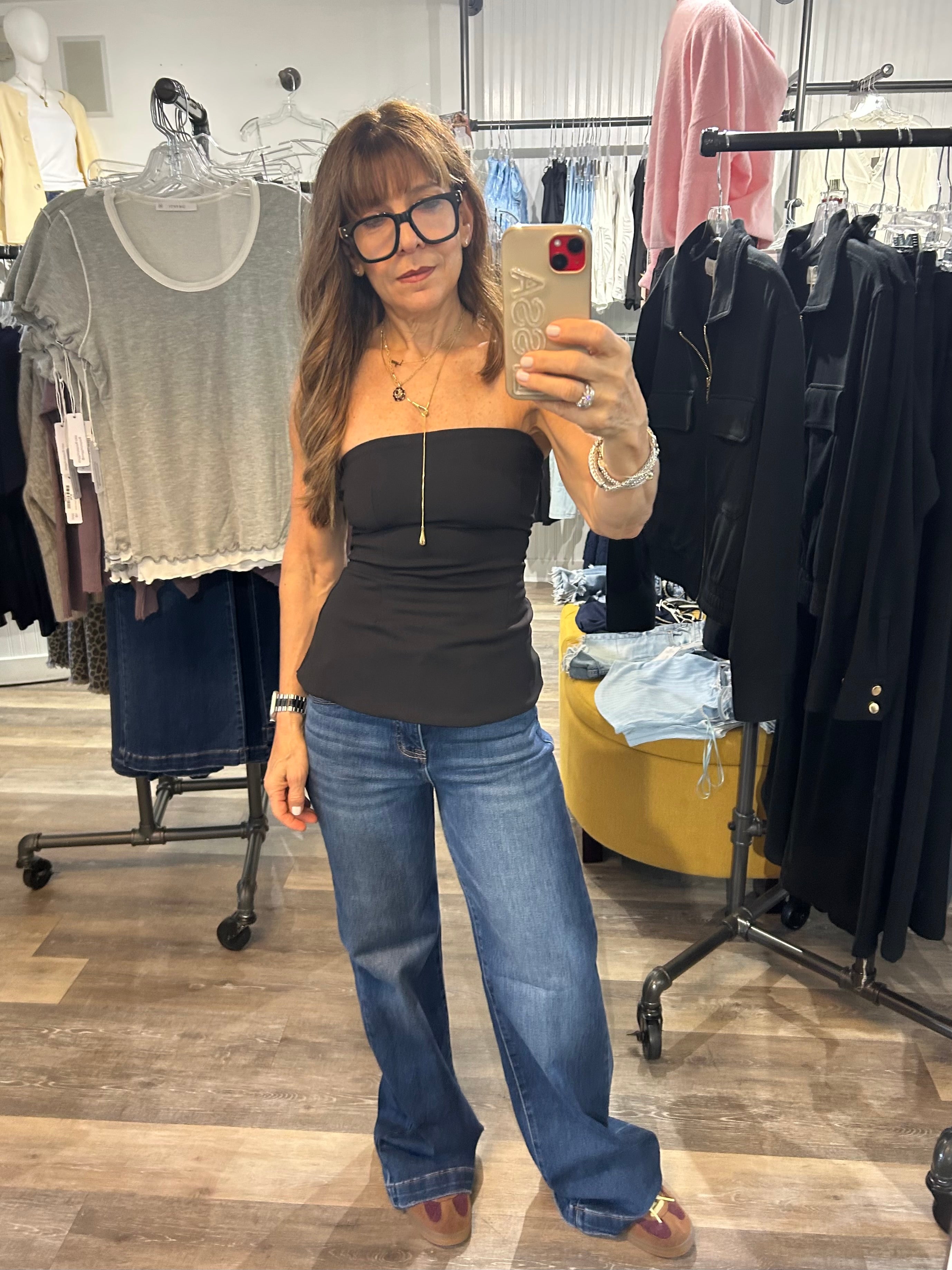 High Rise Wide Leg Jean with Tummy Control