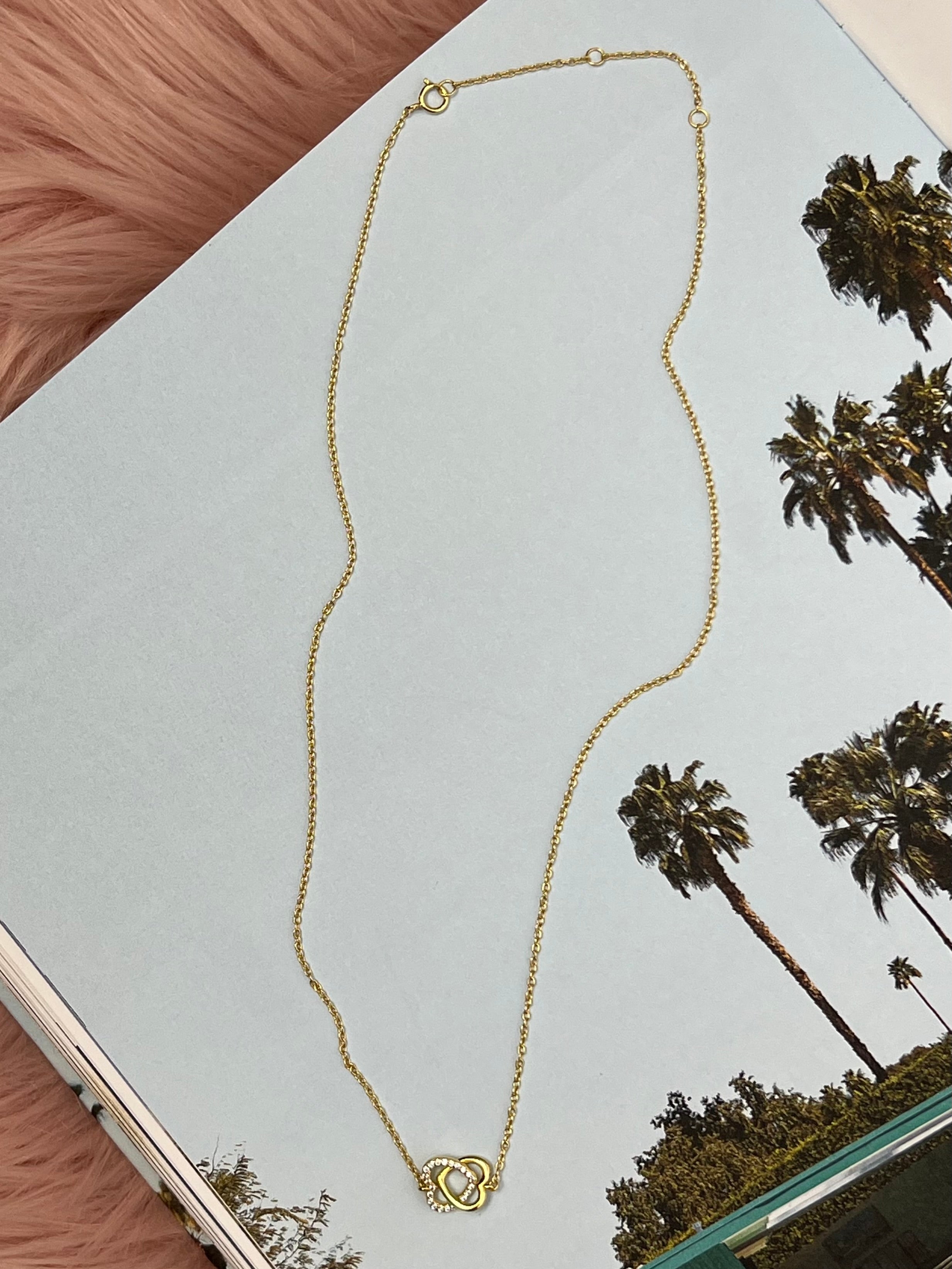 Interlocking Love Heart Necklace