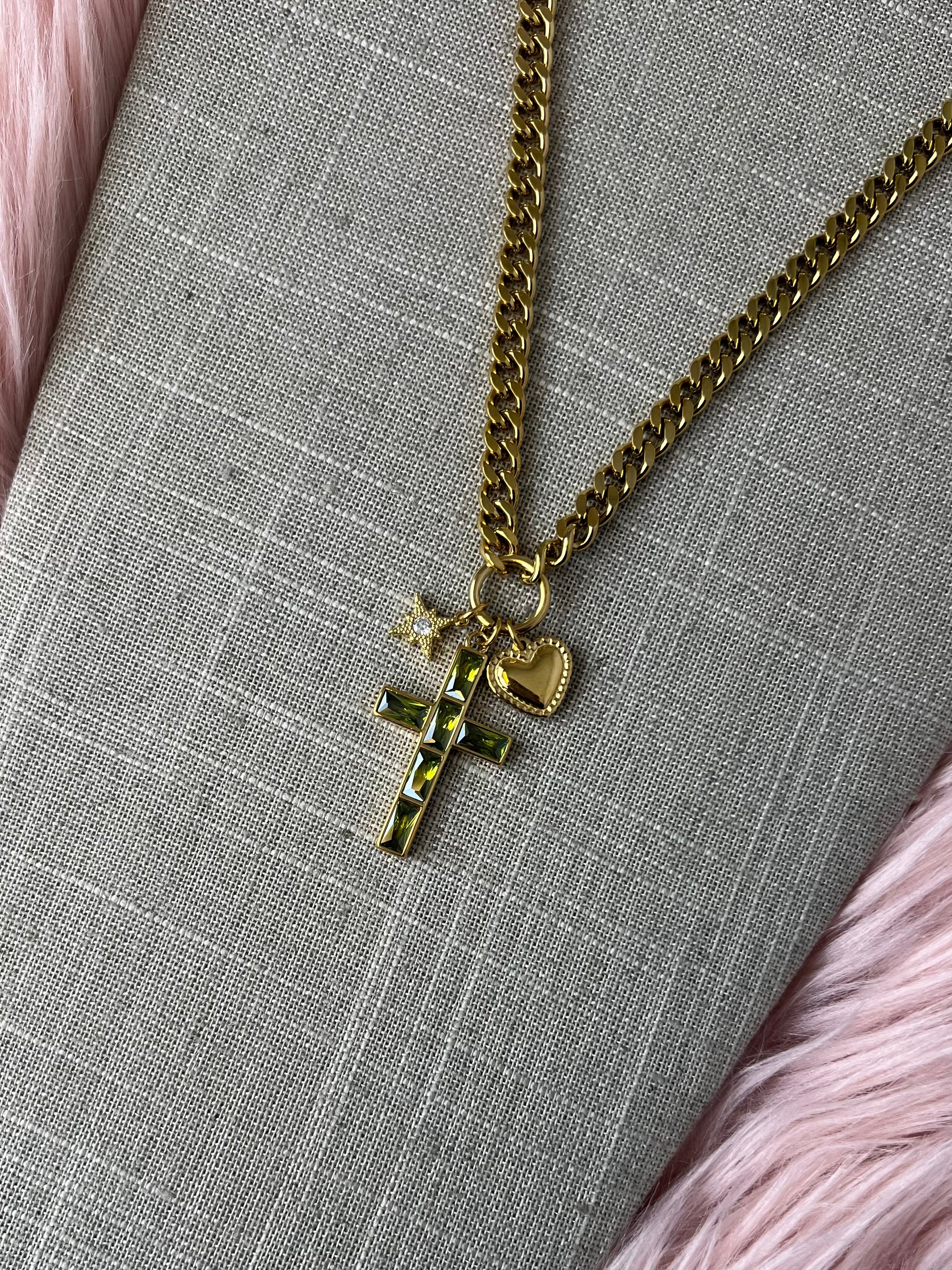 Sacred Spark Multi-Charm Necklace - Water & Tarnish Resistant