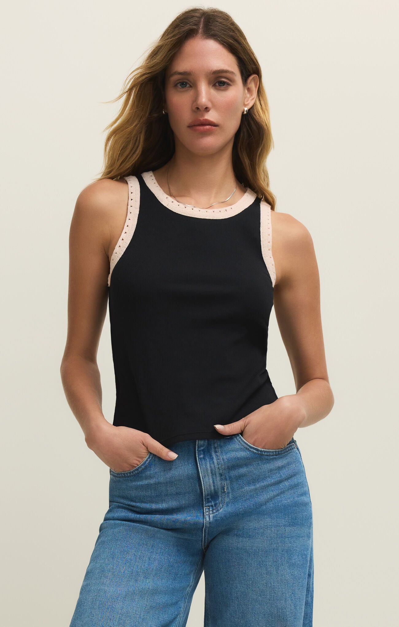 Zsupply Clarke Rib Tank Black