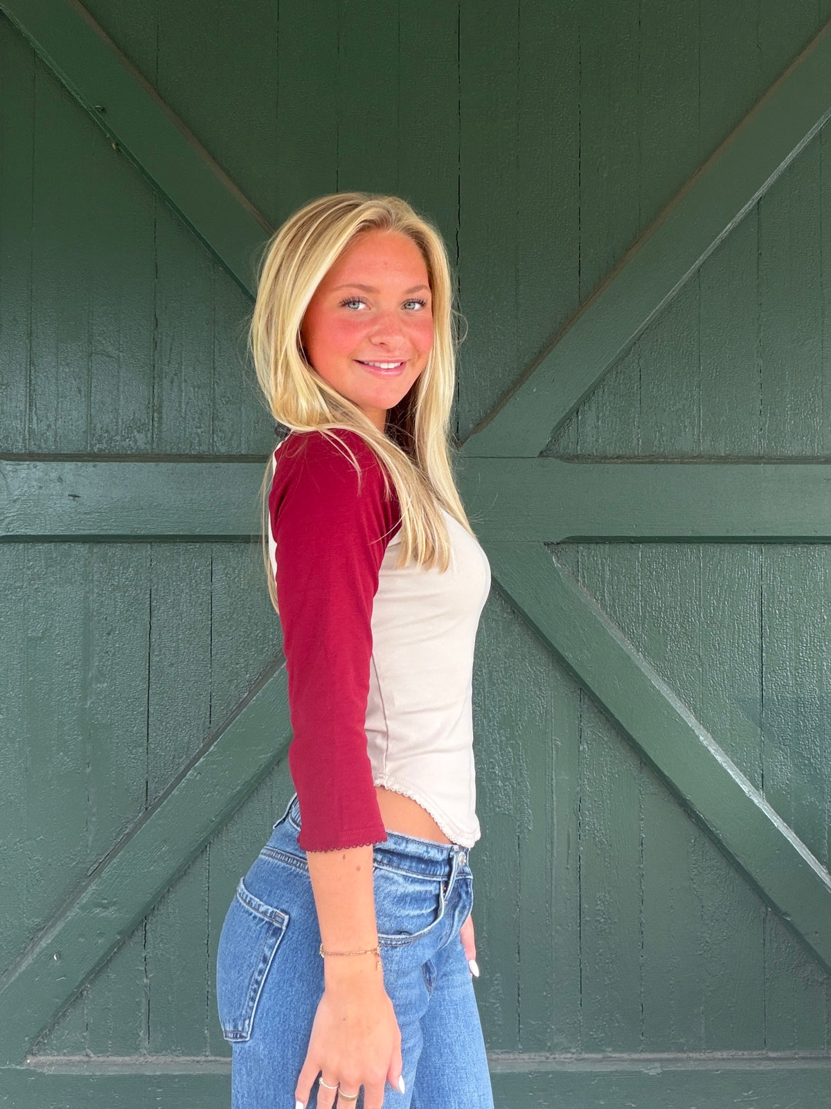 Sadie 3/4 Sleeve Baseball Tee