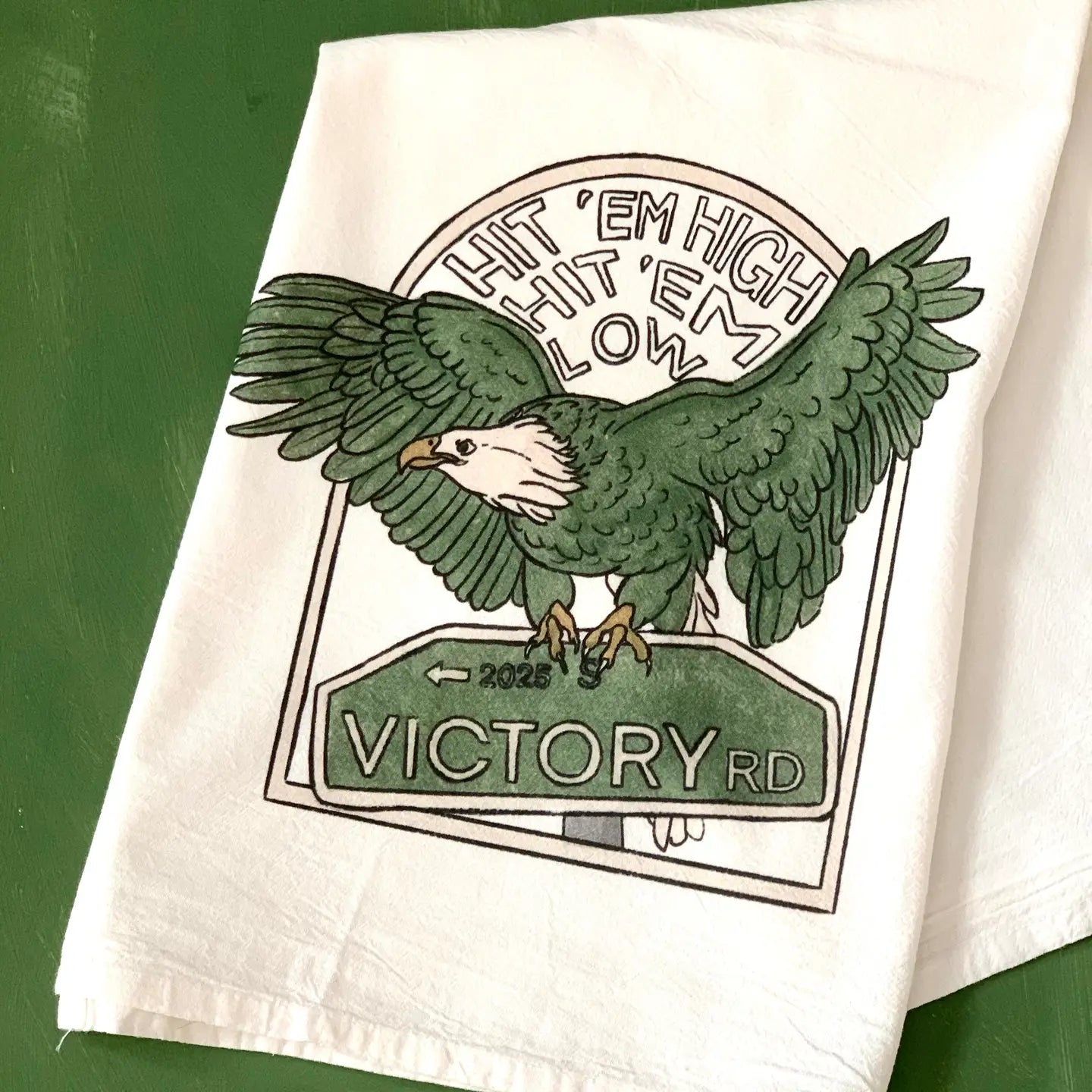 Philly Hit Em High Eagle Fan Flour Sack Towel