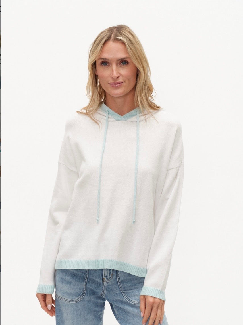 Jessie White/ Mint Colorblock Hoodie by Six Fifty