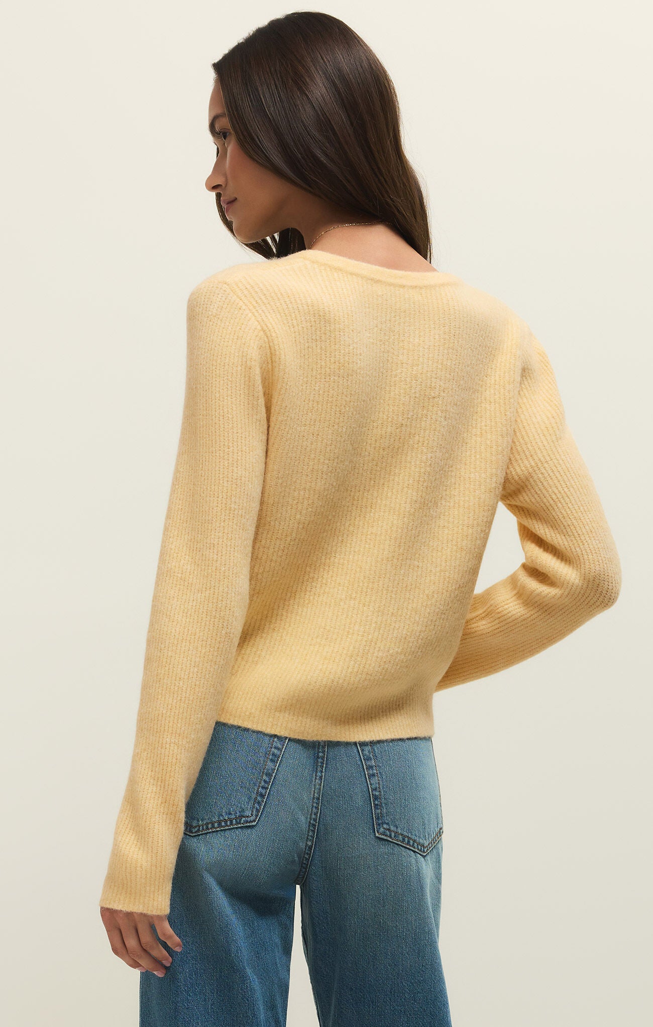 Z Supply Medina Rib Cardigan - Custard