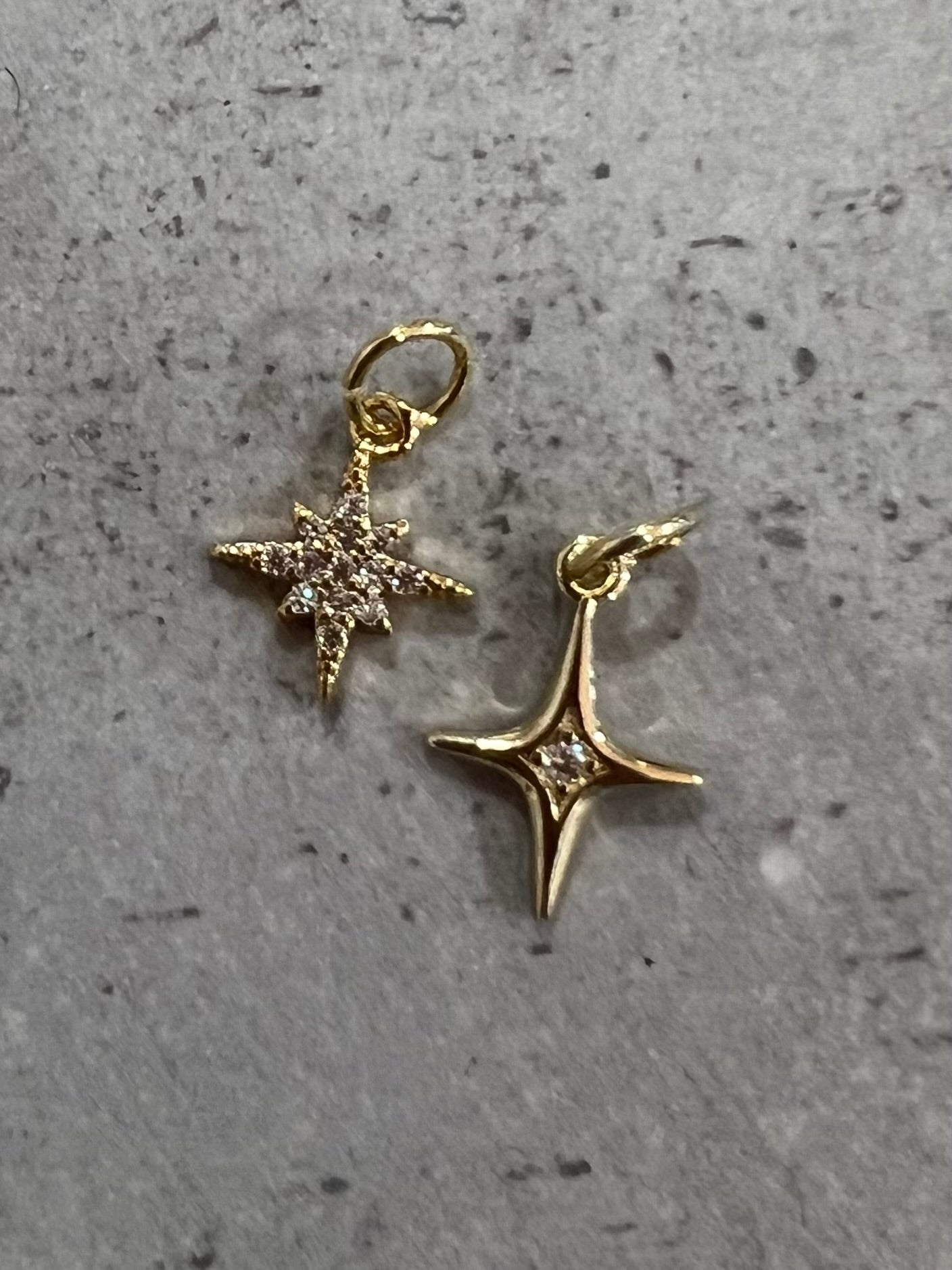 Gold Medium North Star Charm