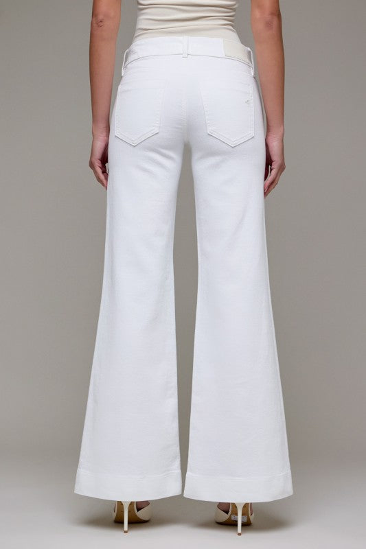 Hidden White Happi Low Rise Flare