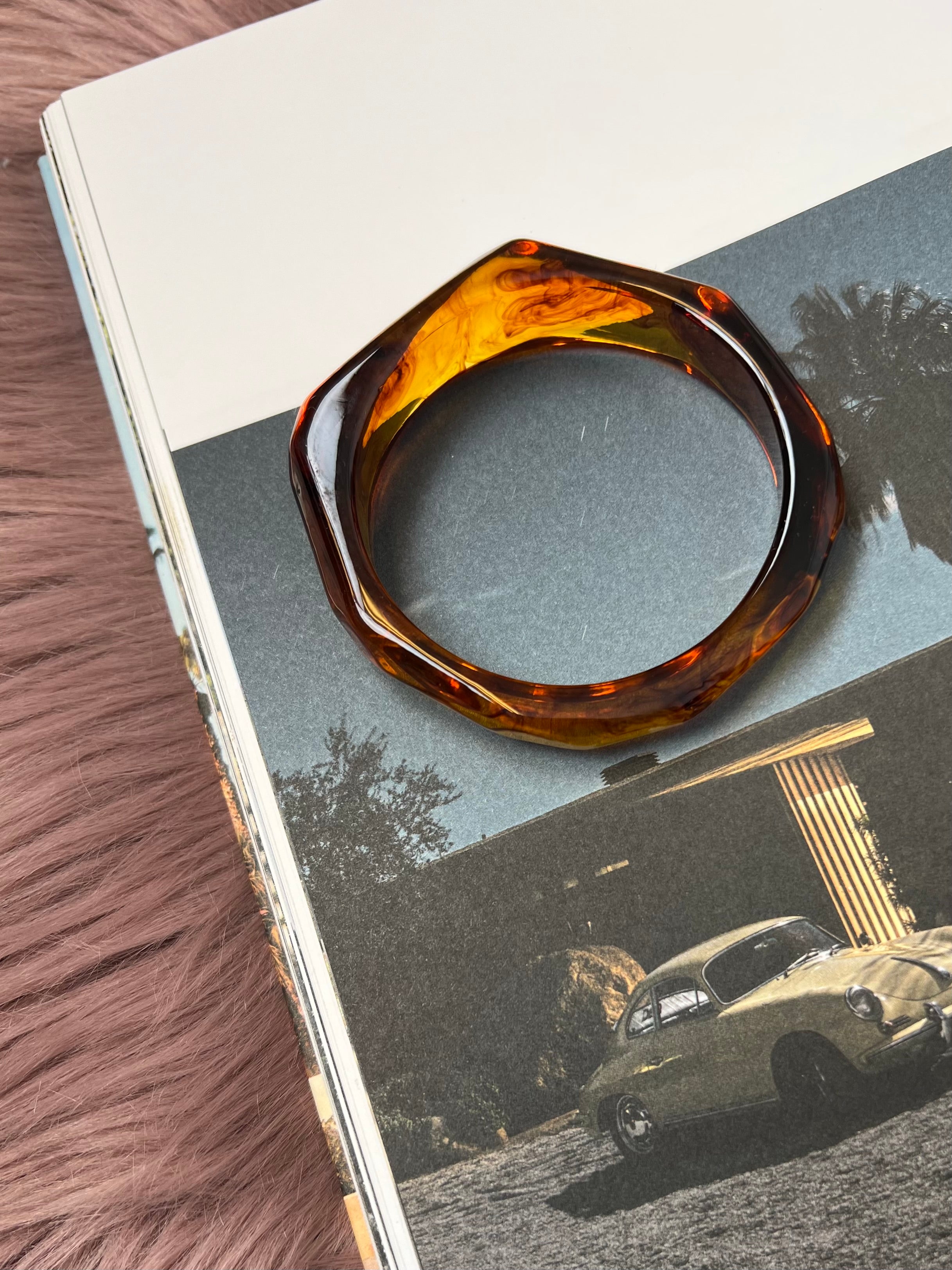 Merritt Tortoise Acrylic Bangle