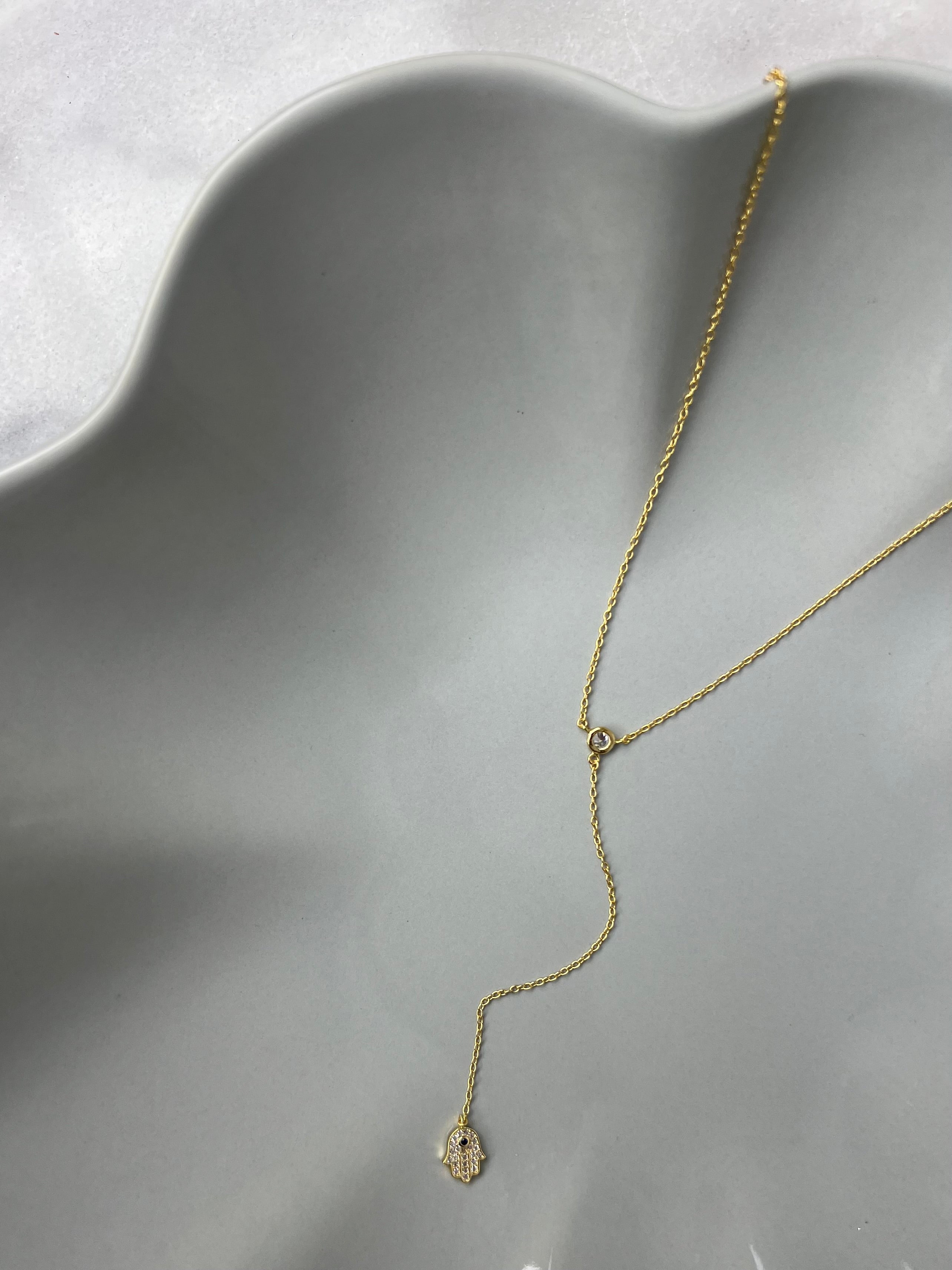 Hamsa Lariat Necklace
