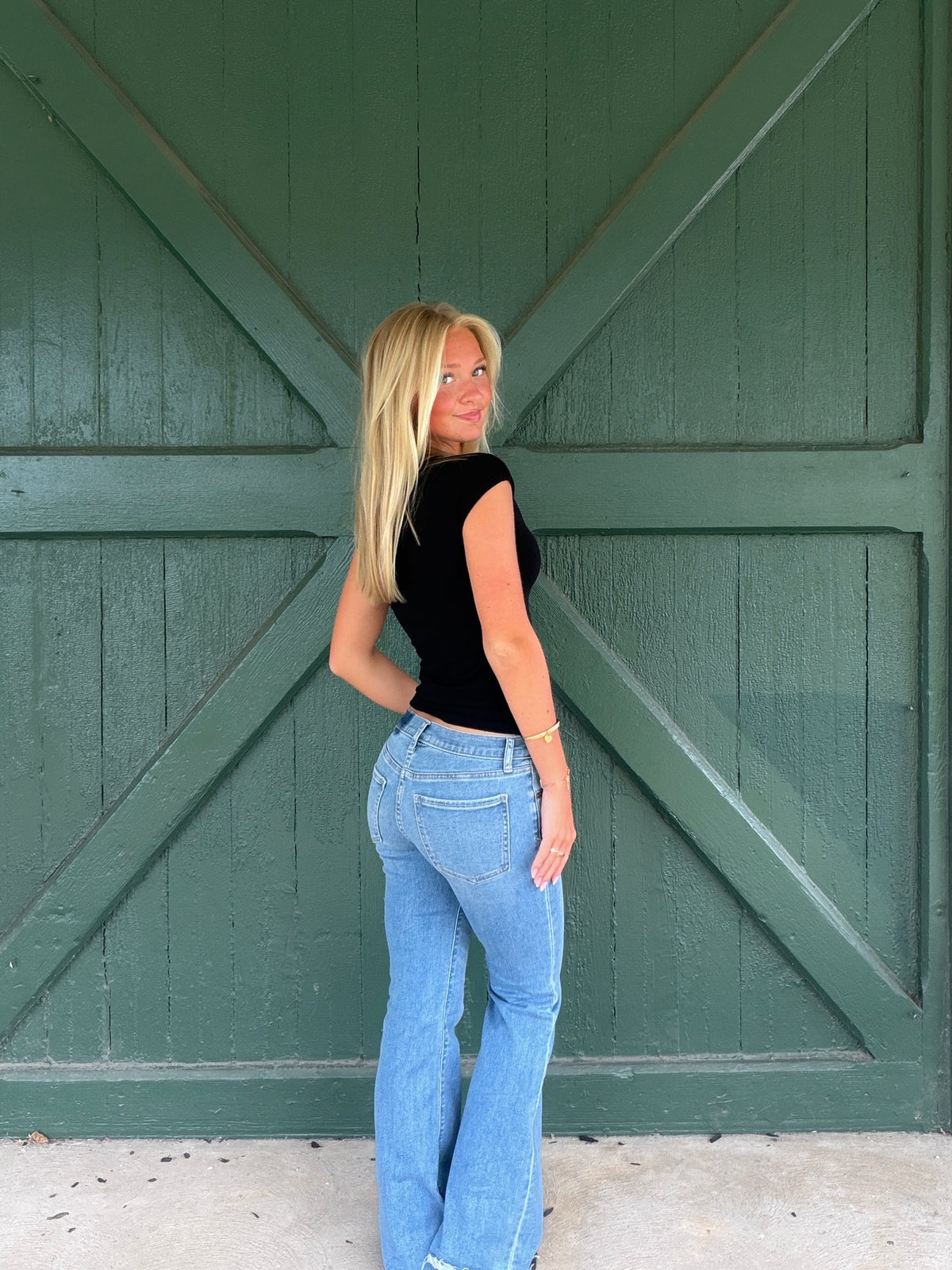 DAZE Low Rise Flare Jeans – First Crush