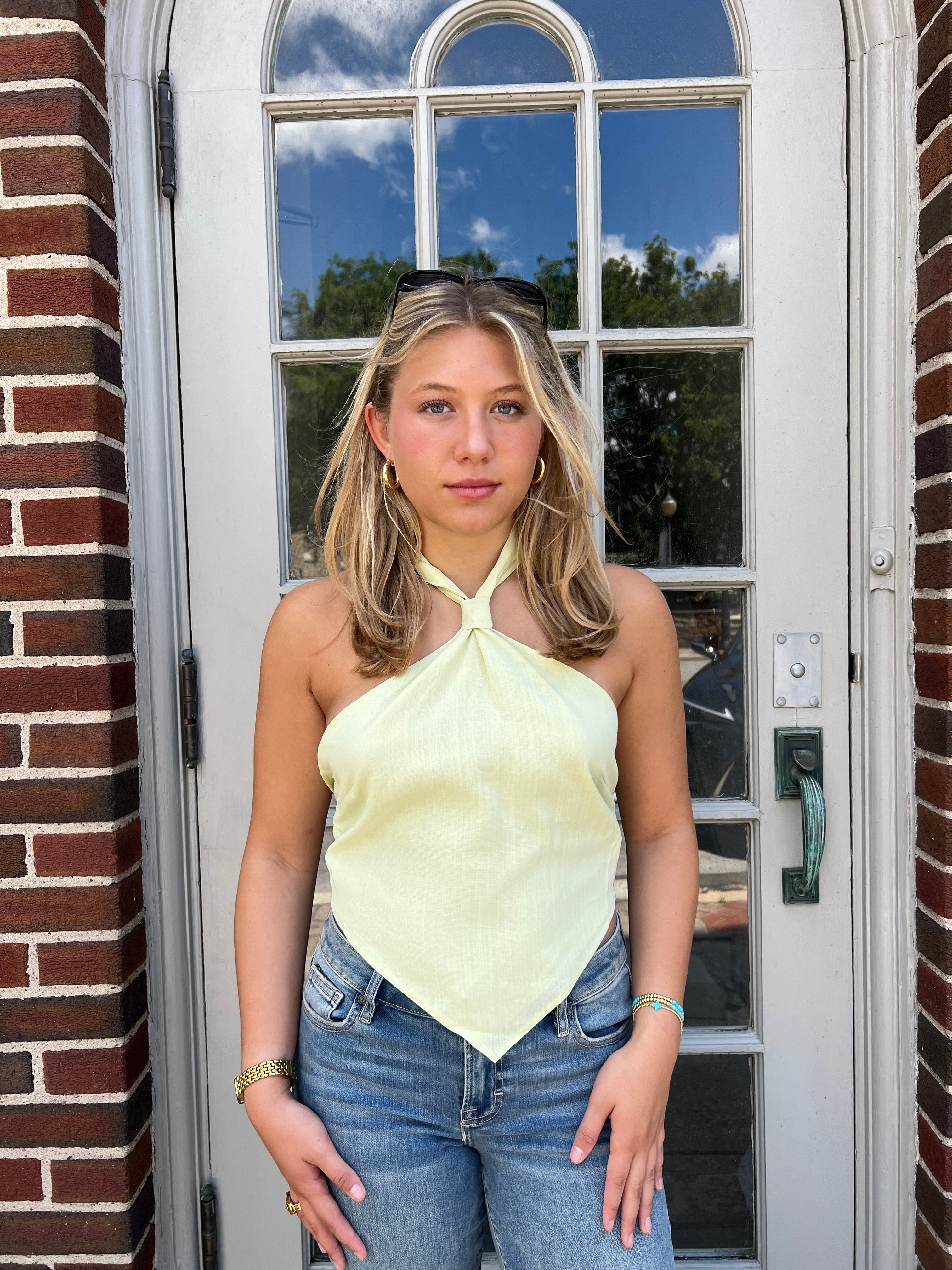 Soft Glow Halter Crop Top