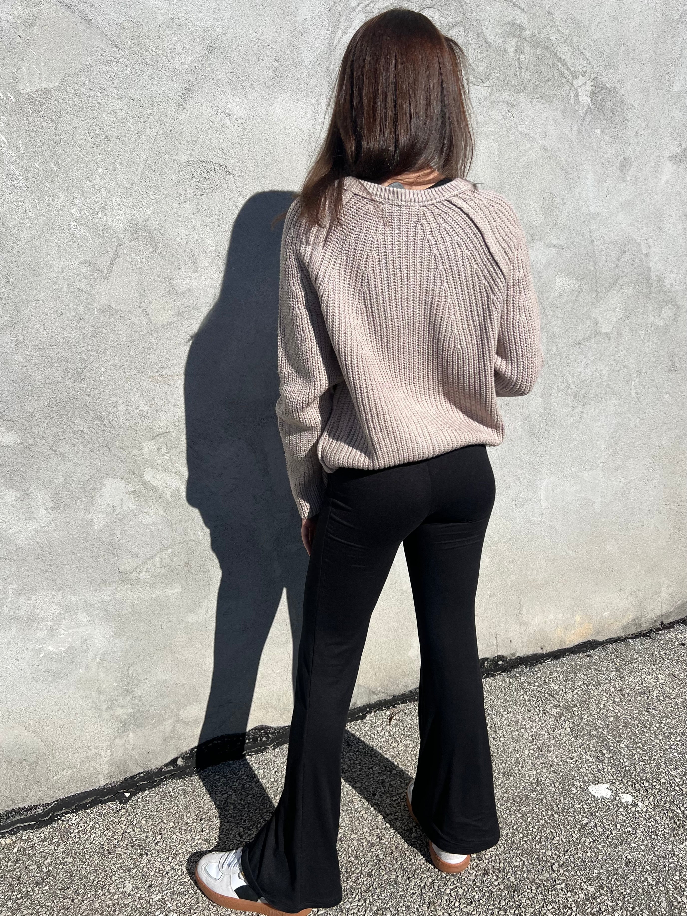 EZ to Wear Black Low Waisted Flare Pant