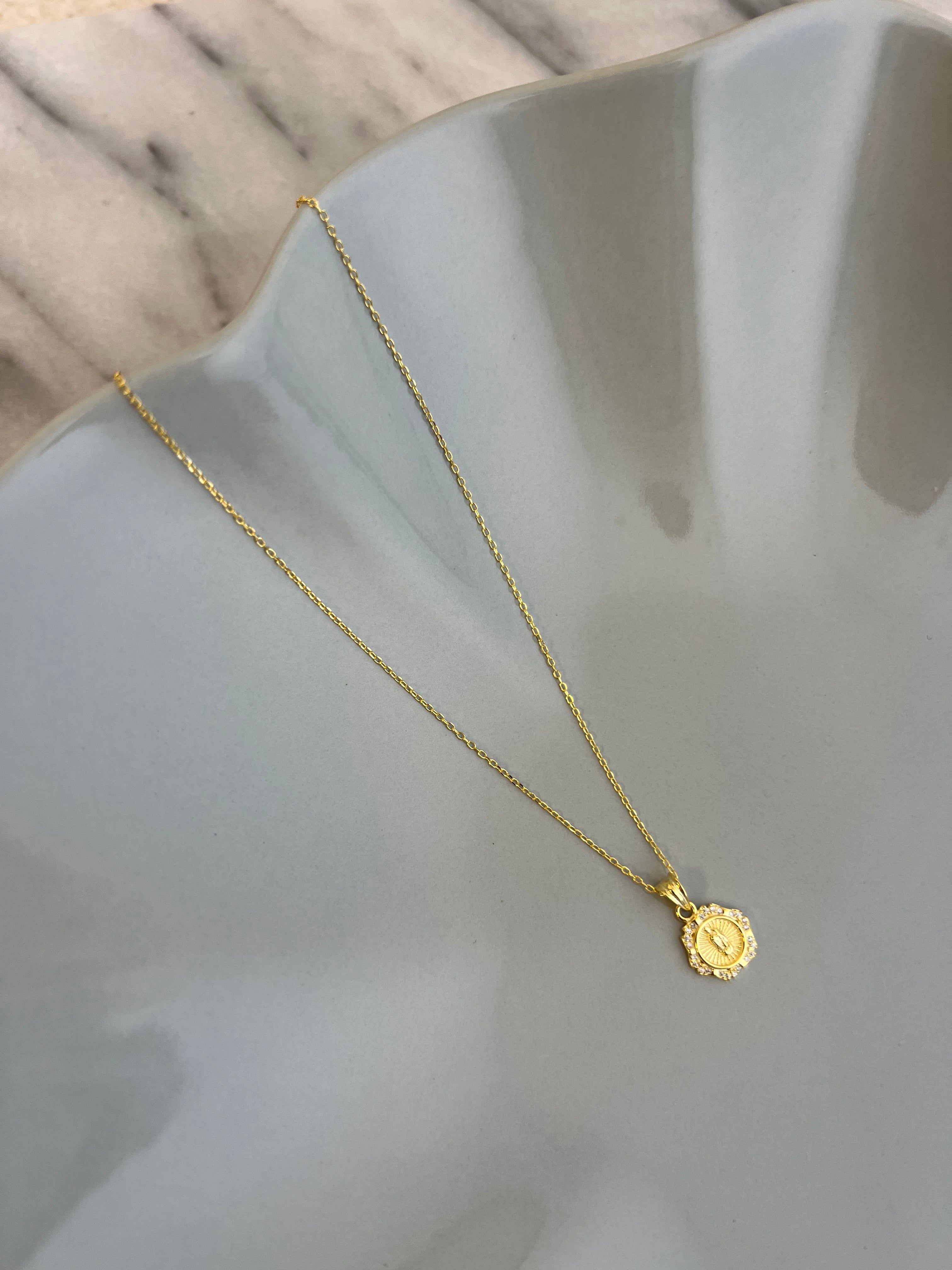 Petite Mother Mary Necklace