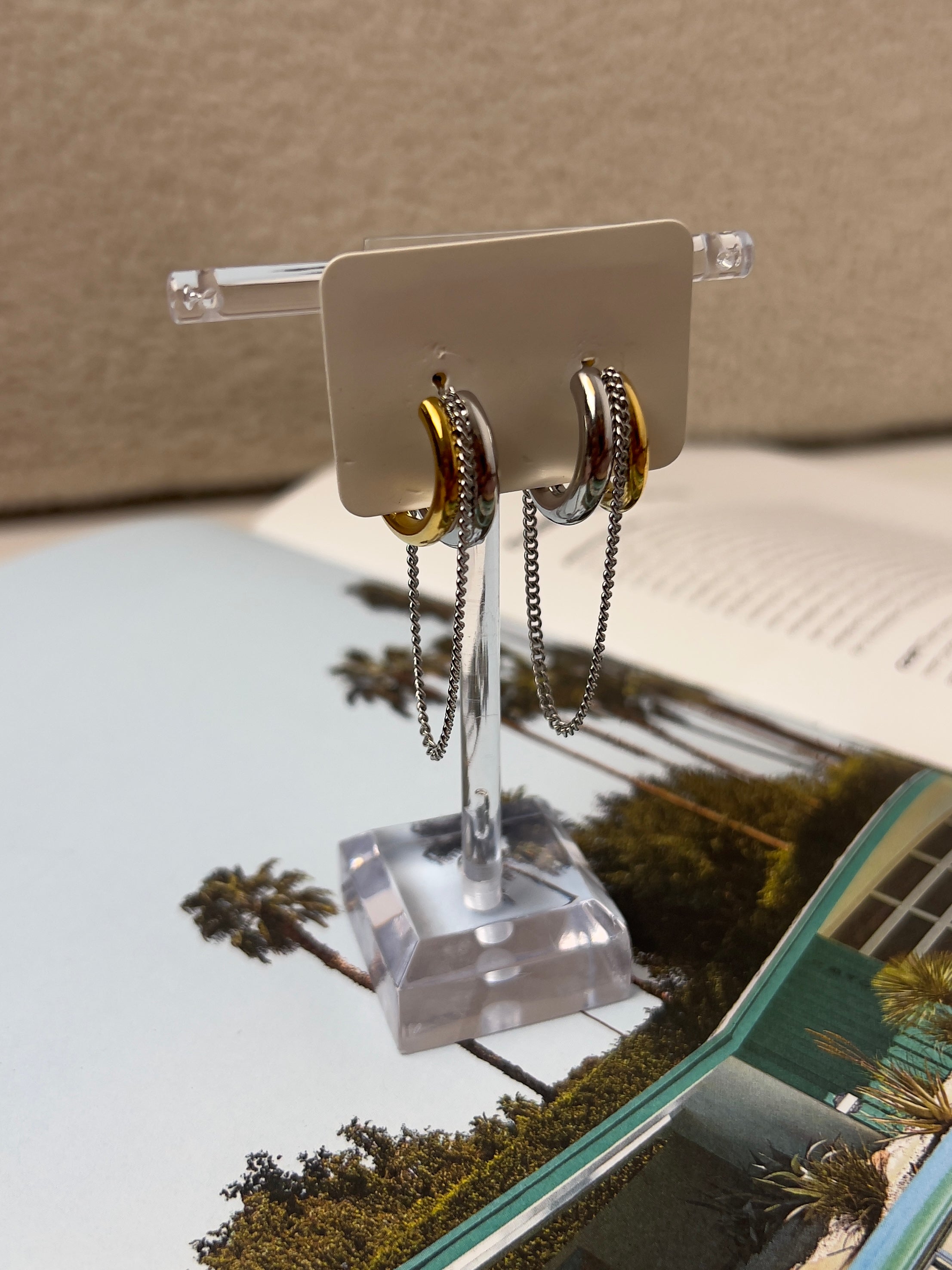 Cameron Two-Tone Hoop Earring