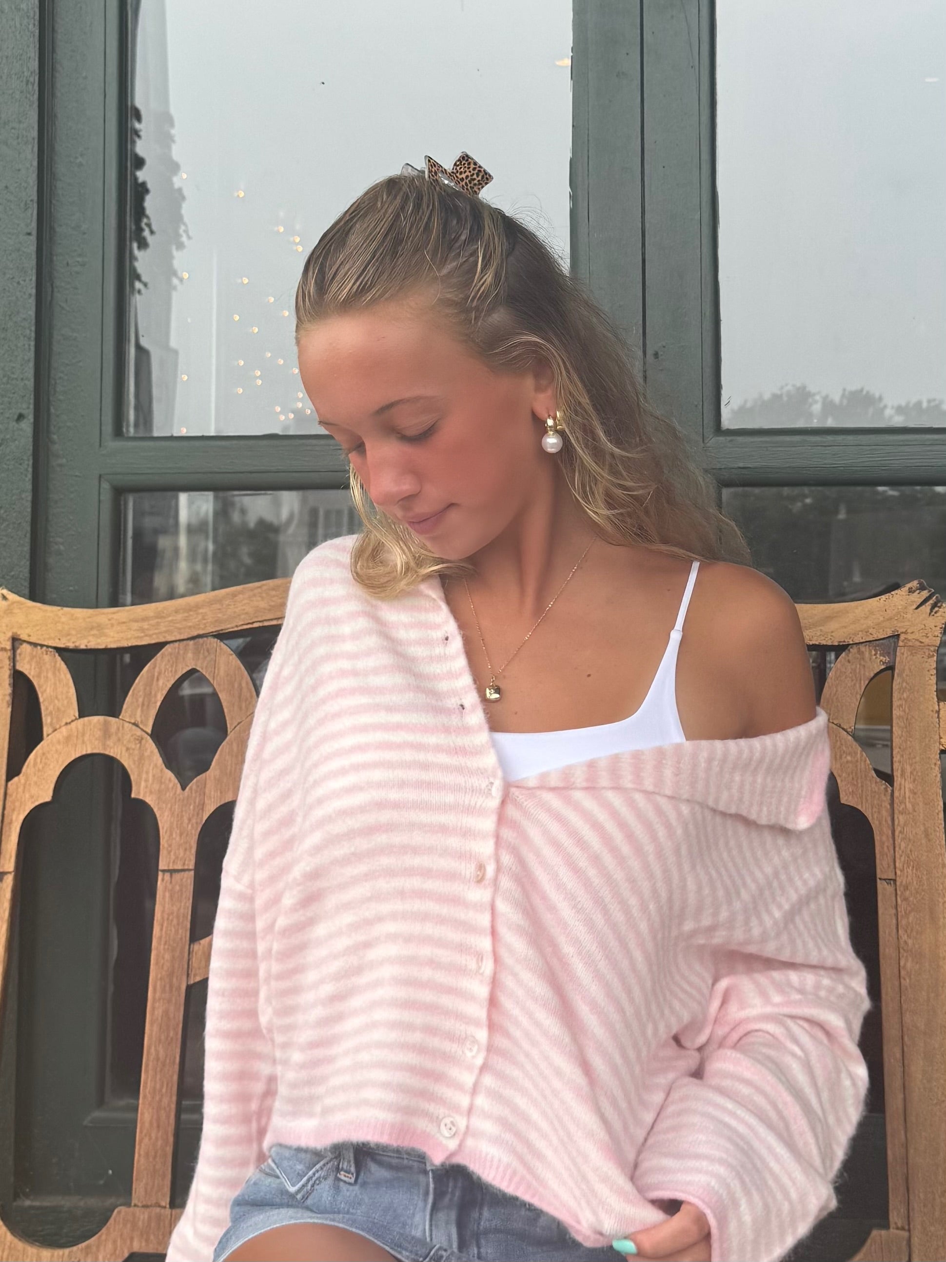 The Pink Mini Stripe It Girl Sweater