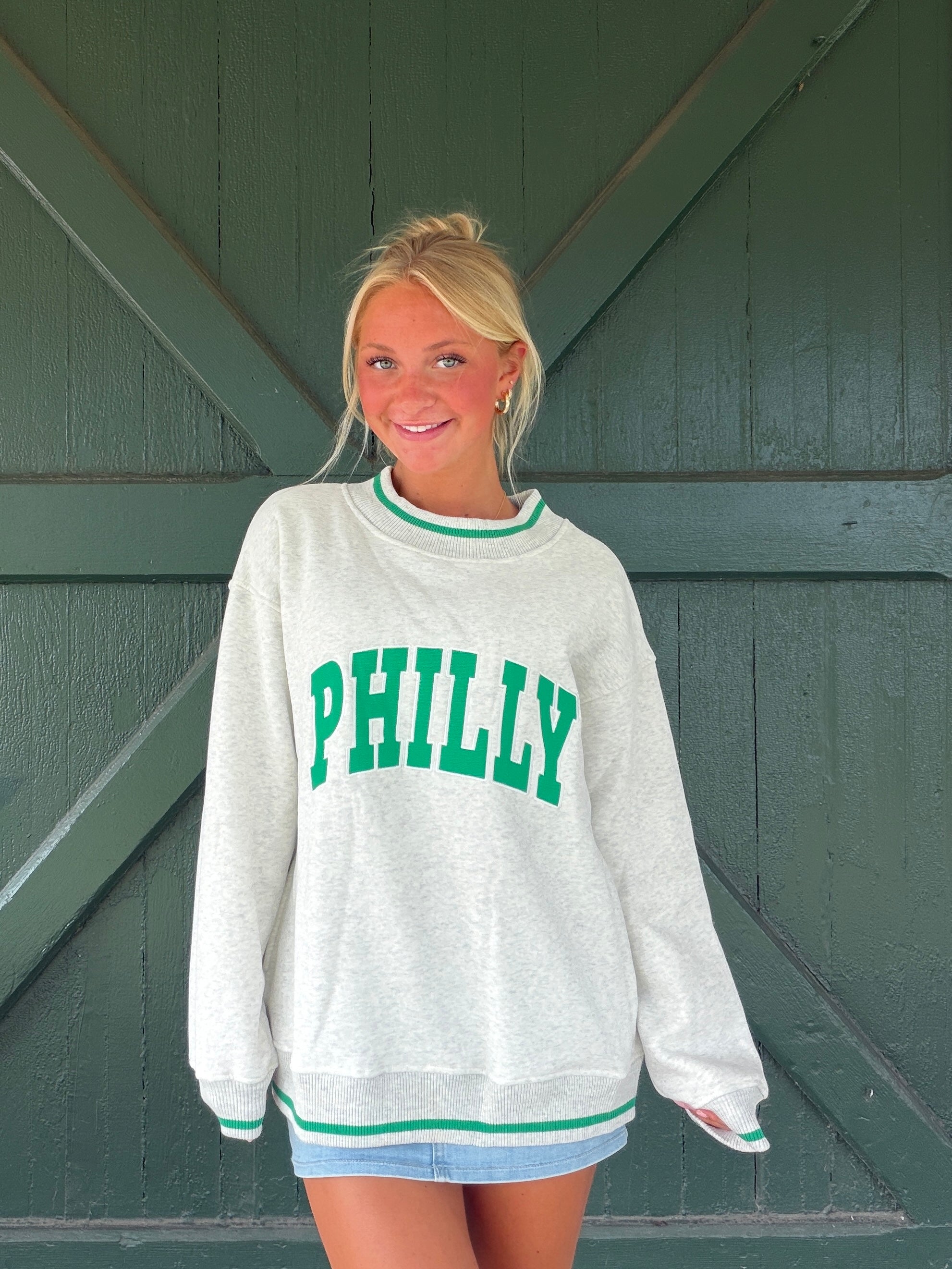 PHILLY Mockneck Oatmeal Sweatshirt - Go Birds