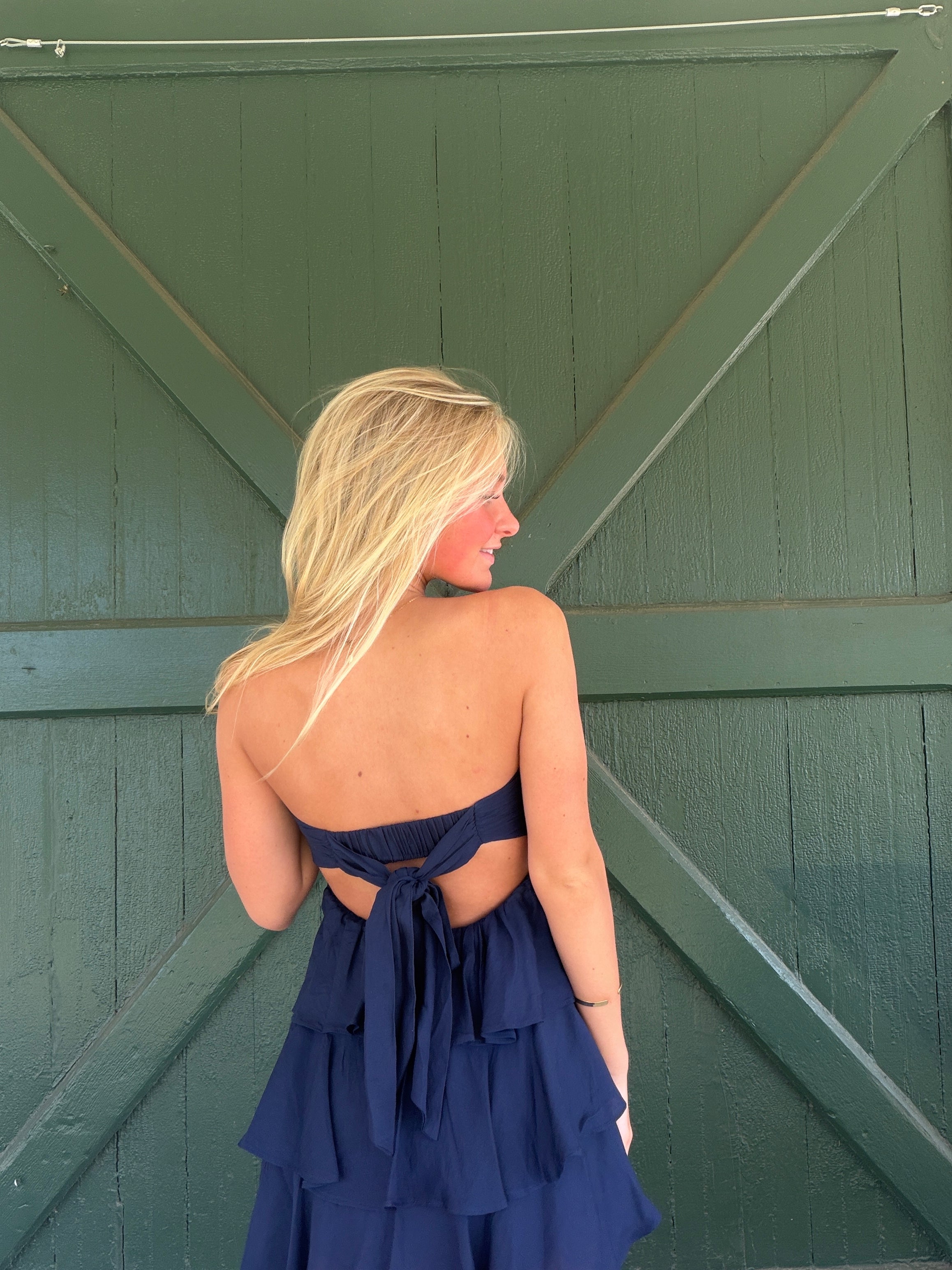 The Marbella Mini Dress-Navy