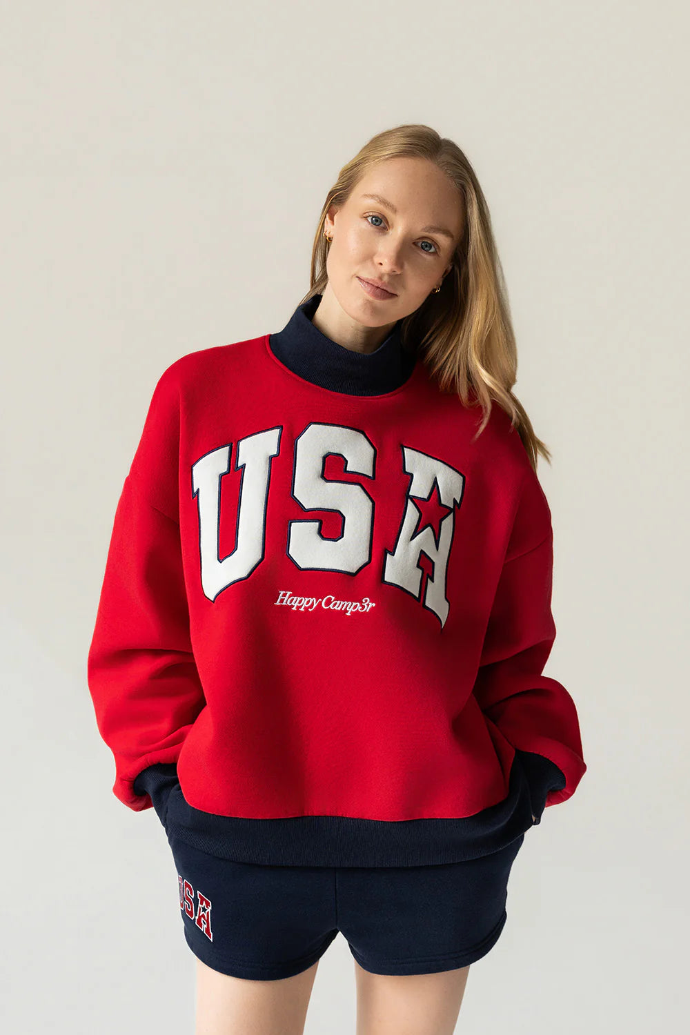 Happy Camp3r USA Mockneck Sweatshirt