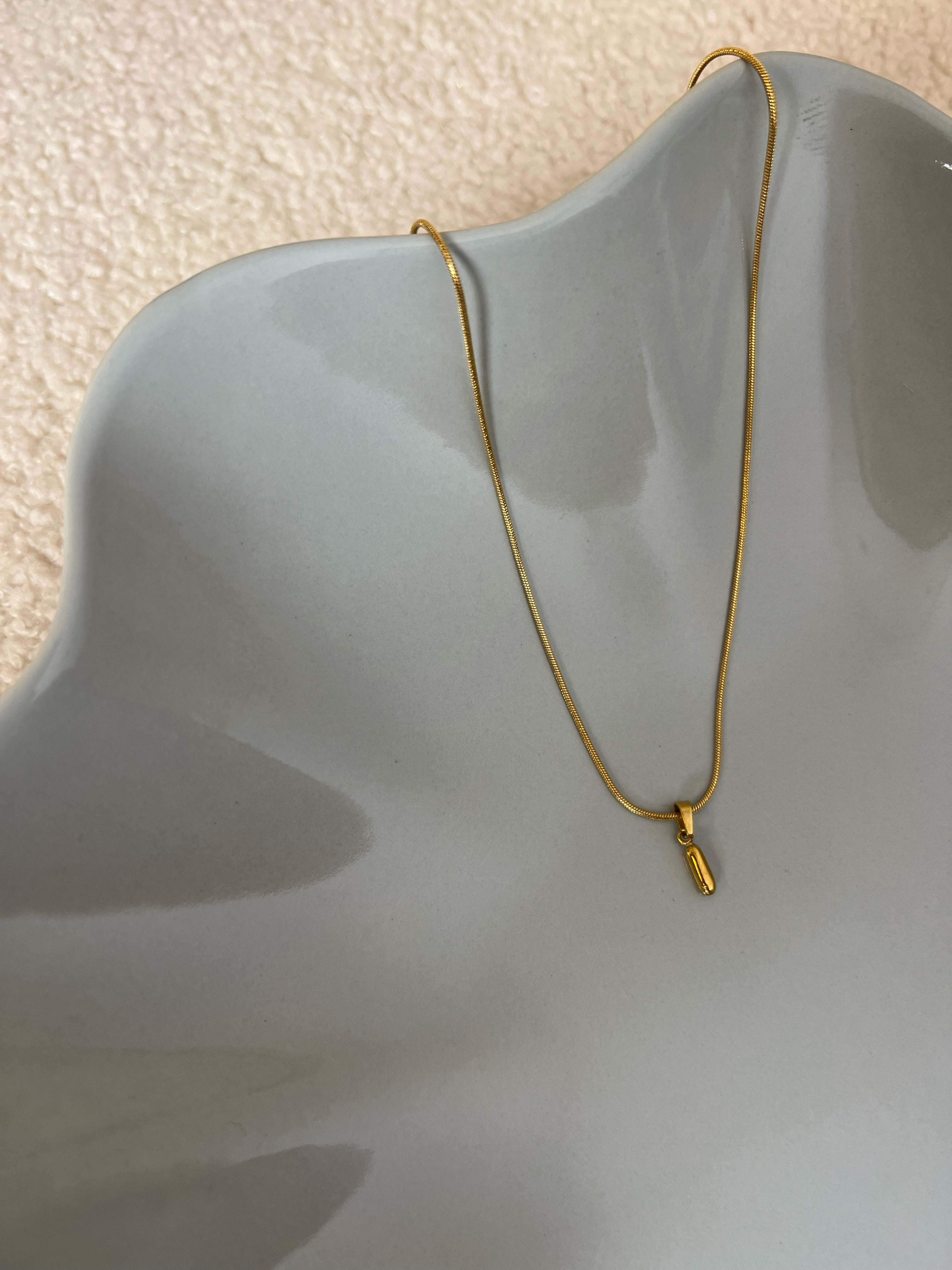 Puffy Initial Necklace