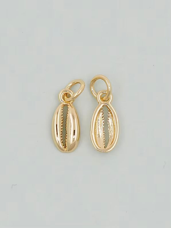 Gold Medium Conch Shell Charm