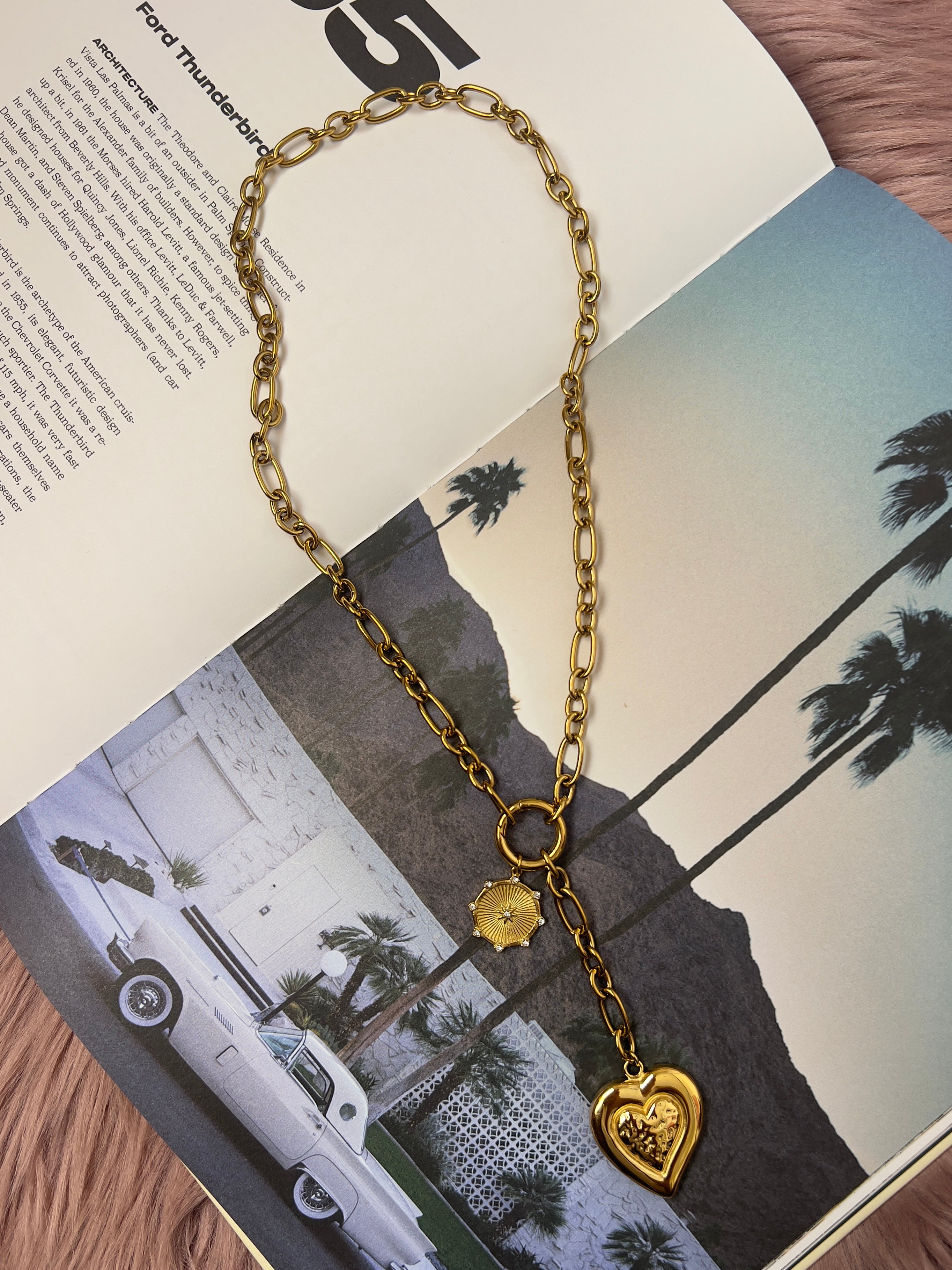 Victoria Vintage Heart Medallion Necklace