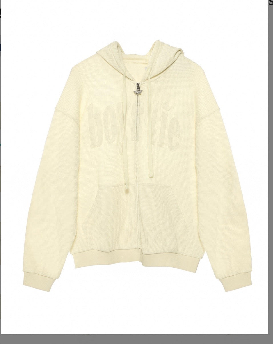 Boys Lie “Butter Me Up” Harley Zip Hoodie – Cozy Graphic Zip-Up Sweatshirt