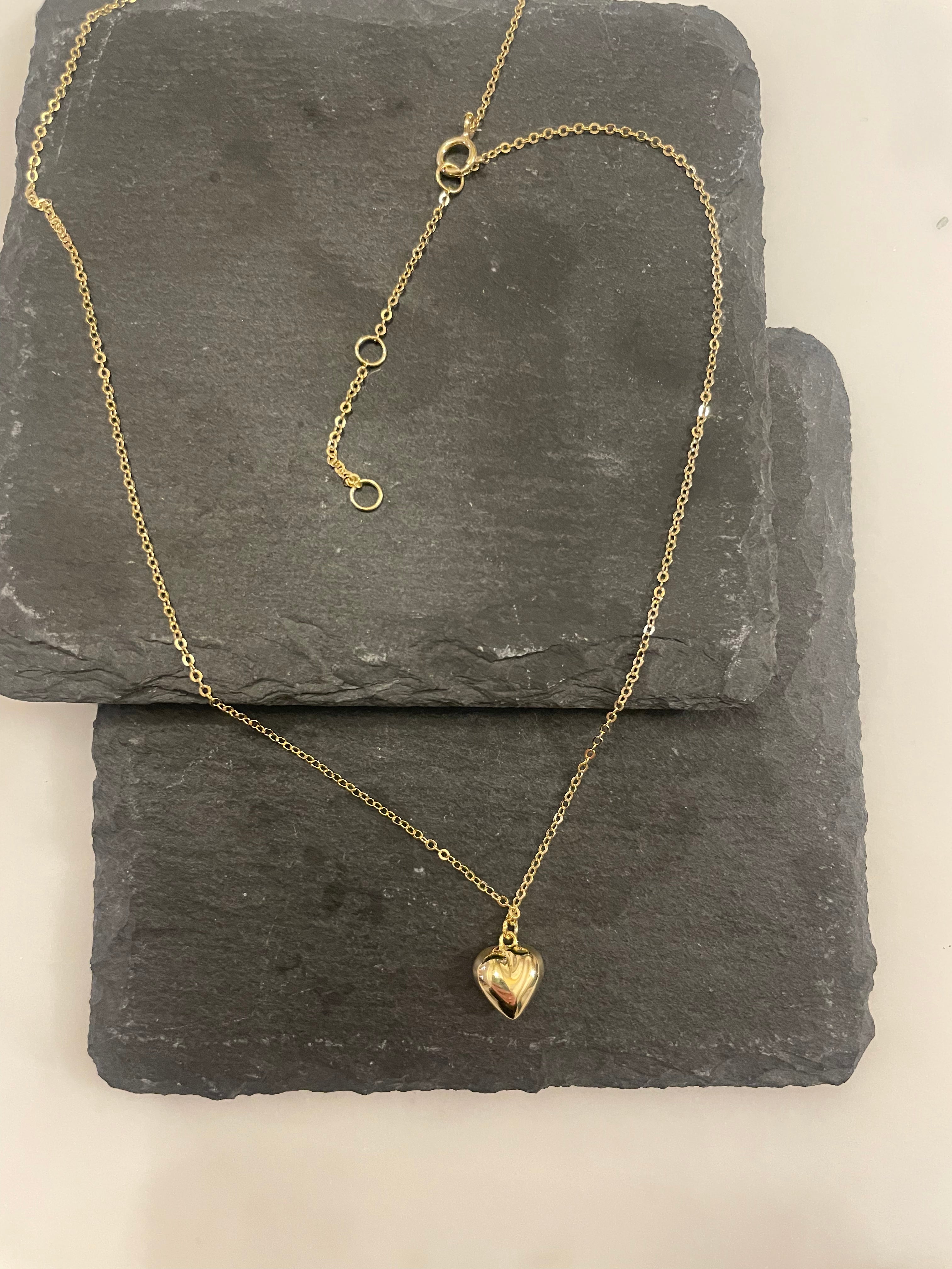 Mini Puff Heart Necklace