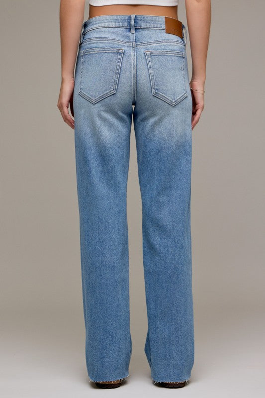 Hidden Ella Low-Rise Classic Straight Jeans