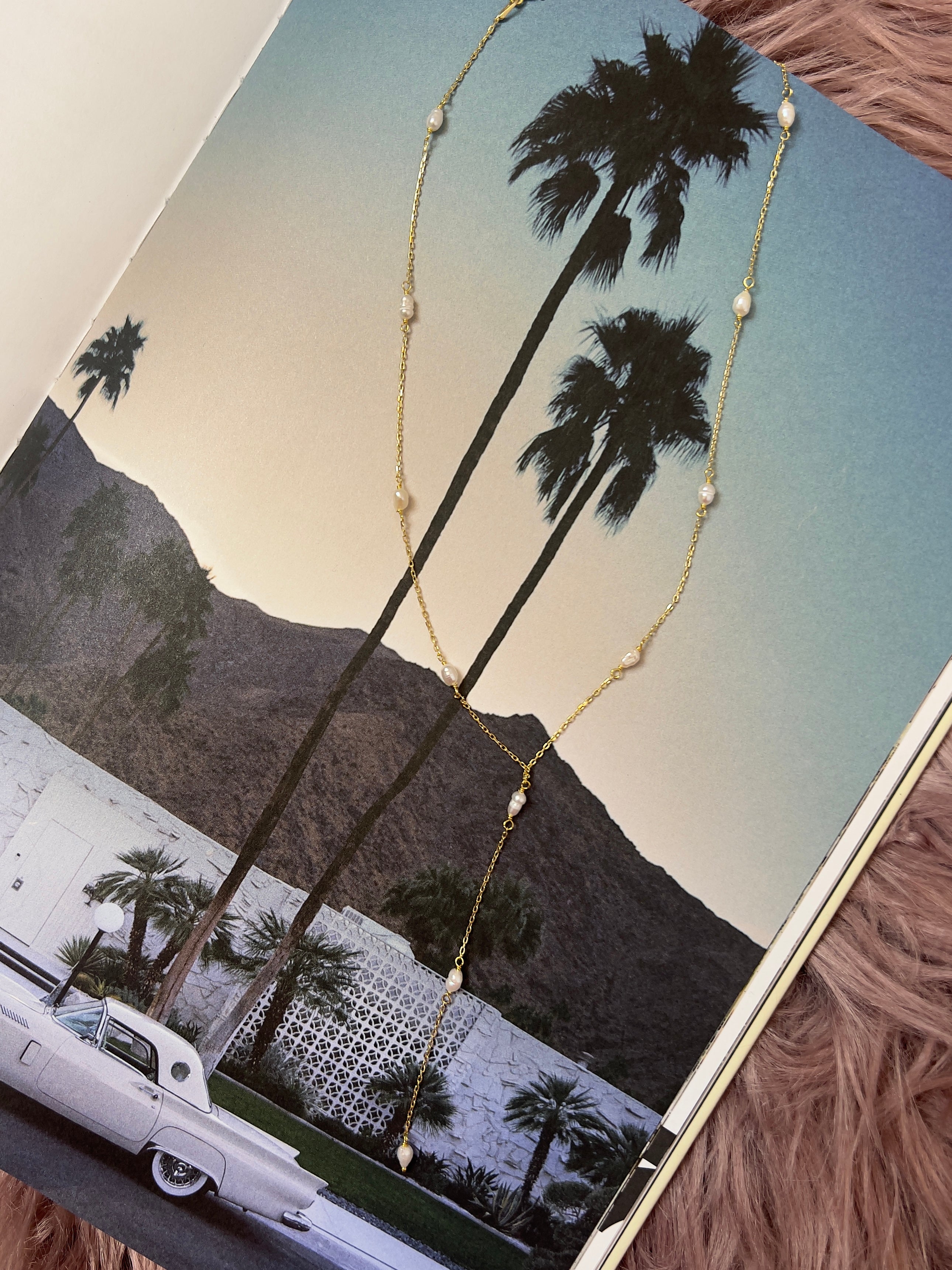 Pearls by the Yard Lariat Necklace