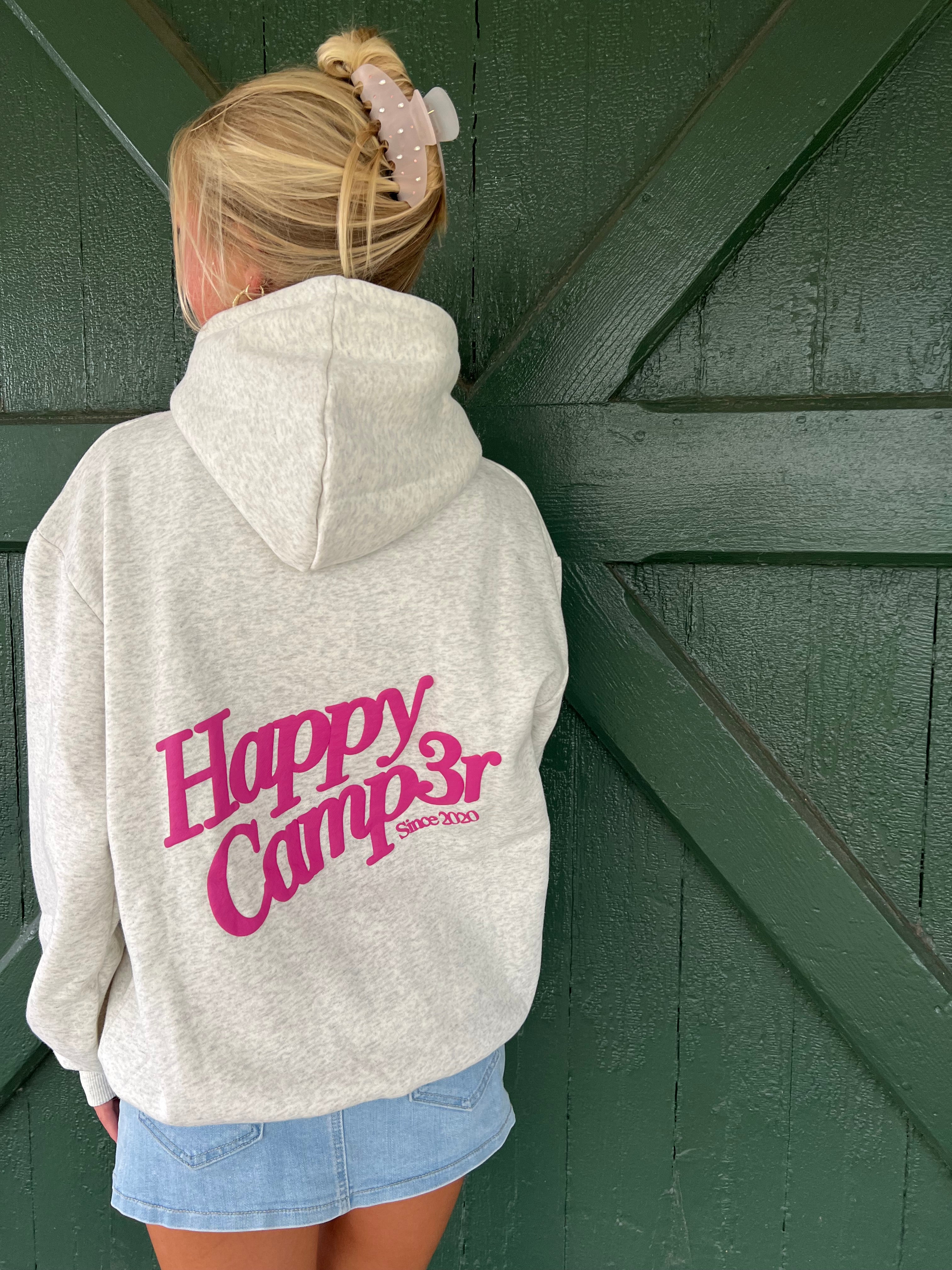 Happy Camp3r PUFF Core Hoodie – Oatmeal Heather Gray