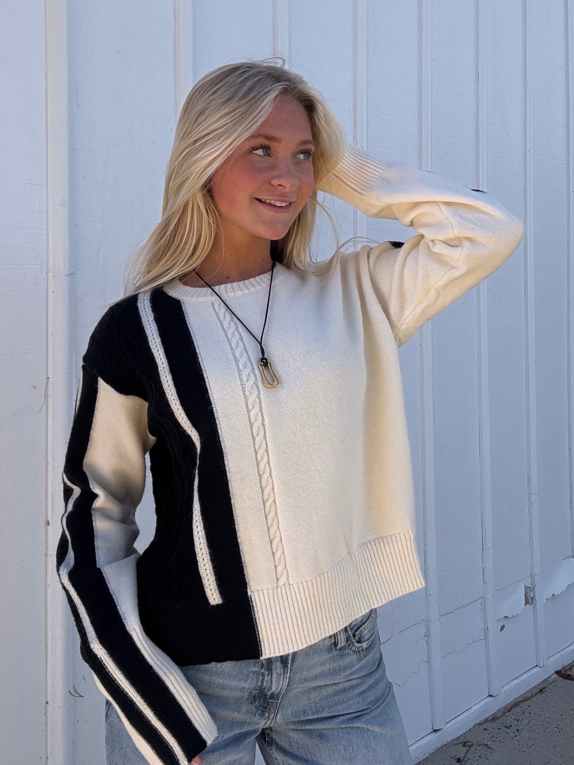 Talia Color Block Sweater