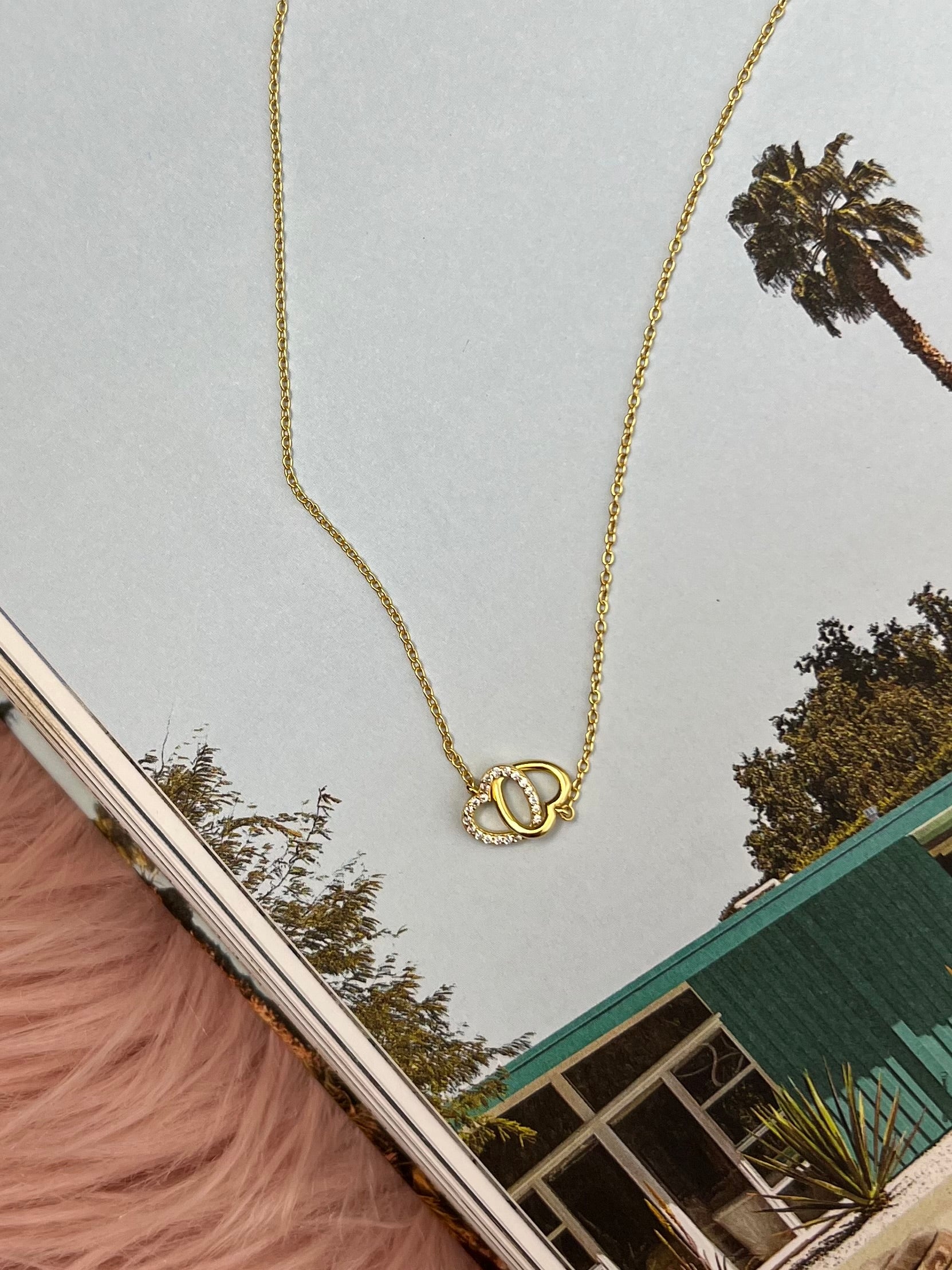 Interlocking Love Heart Necklace