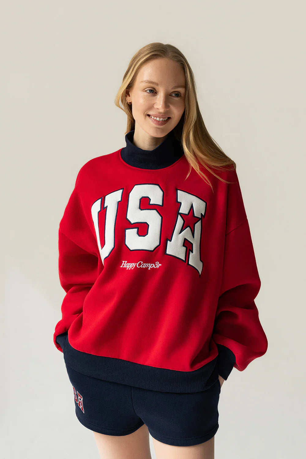 Happy Camp3r USA Mockneck Sweatshirt