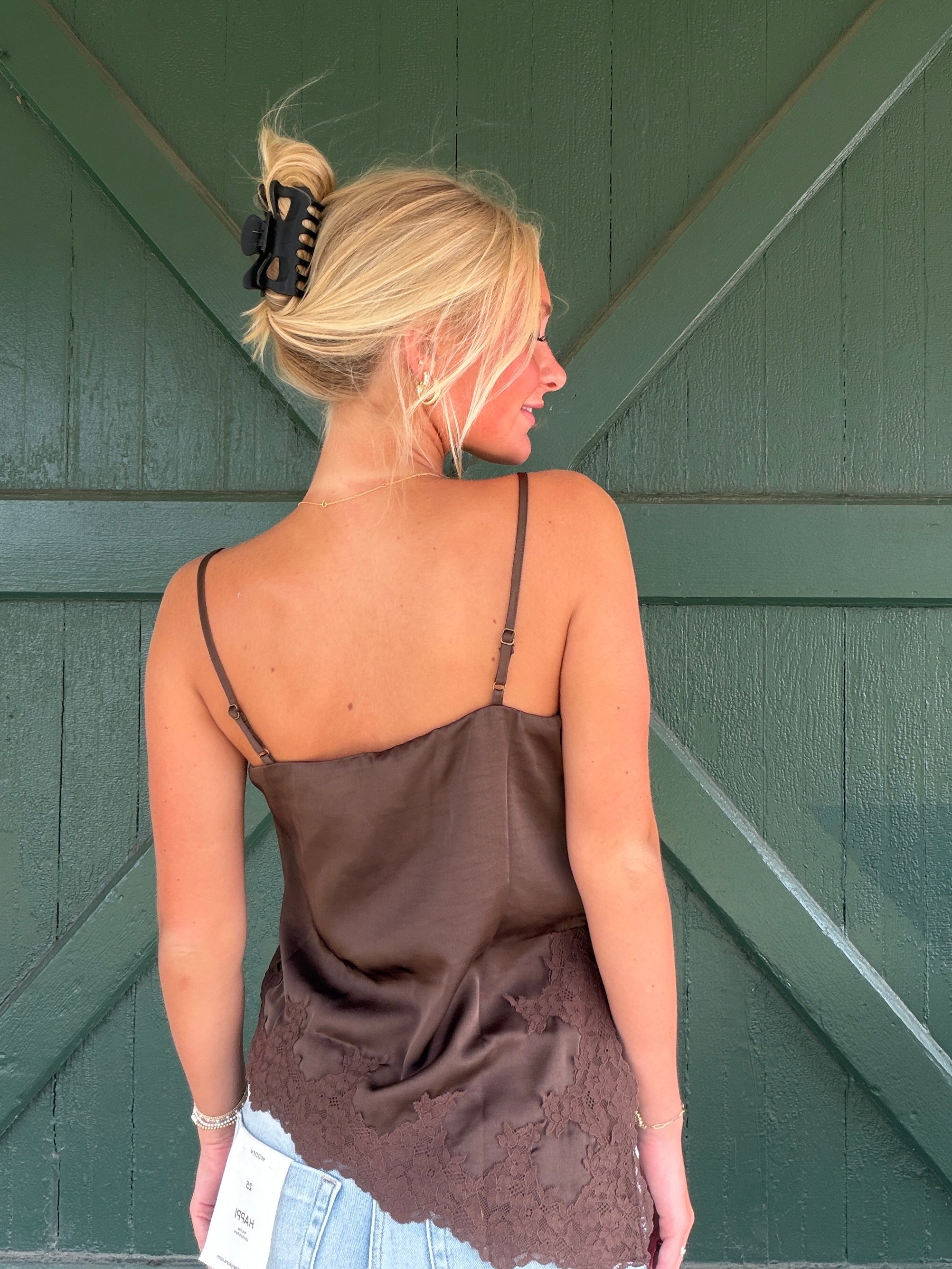 Heartloom Libby Lace-Trim Asymmetrical Cami